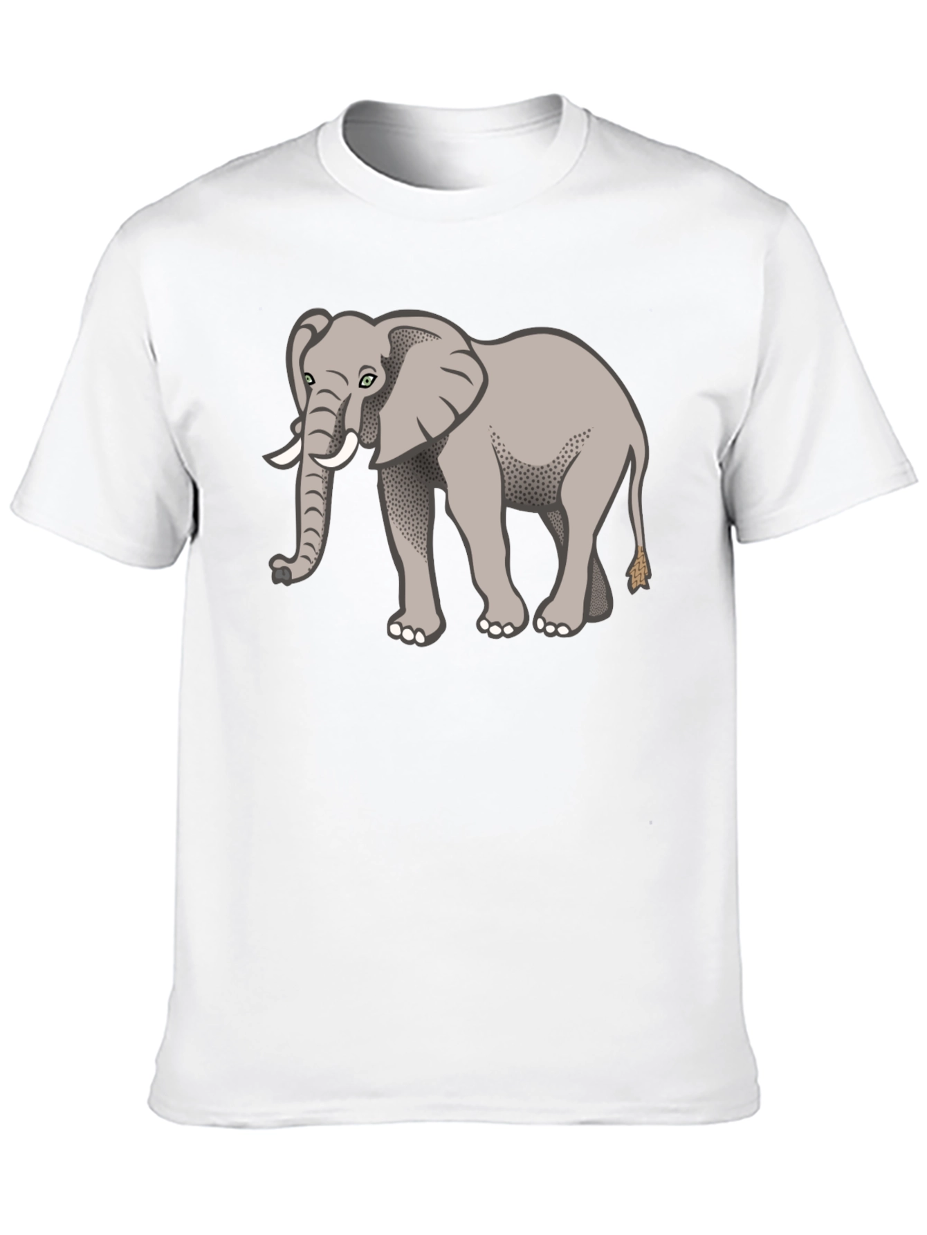 Elephant Graphic Print Tee - Unisex Crew Neck Shirt