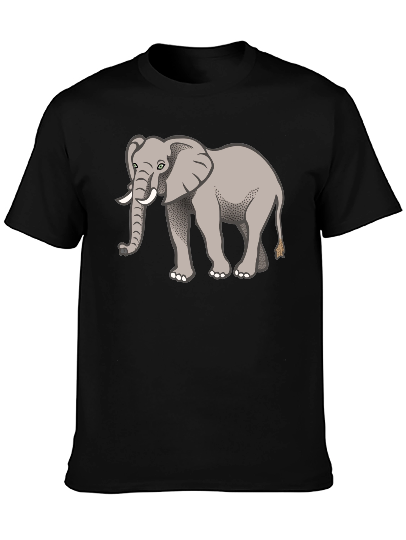 Elephant Graphic Print Tee - Unisex Crew Neck Shirt