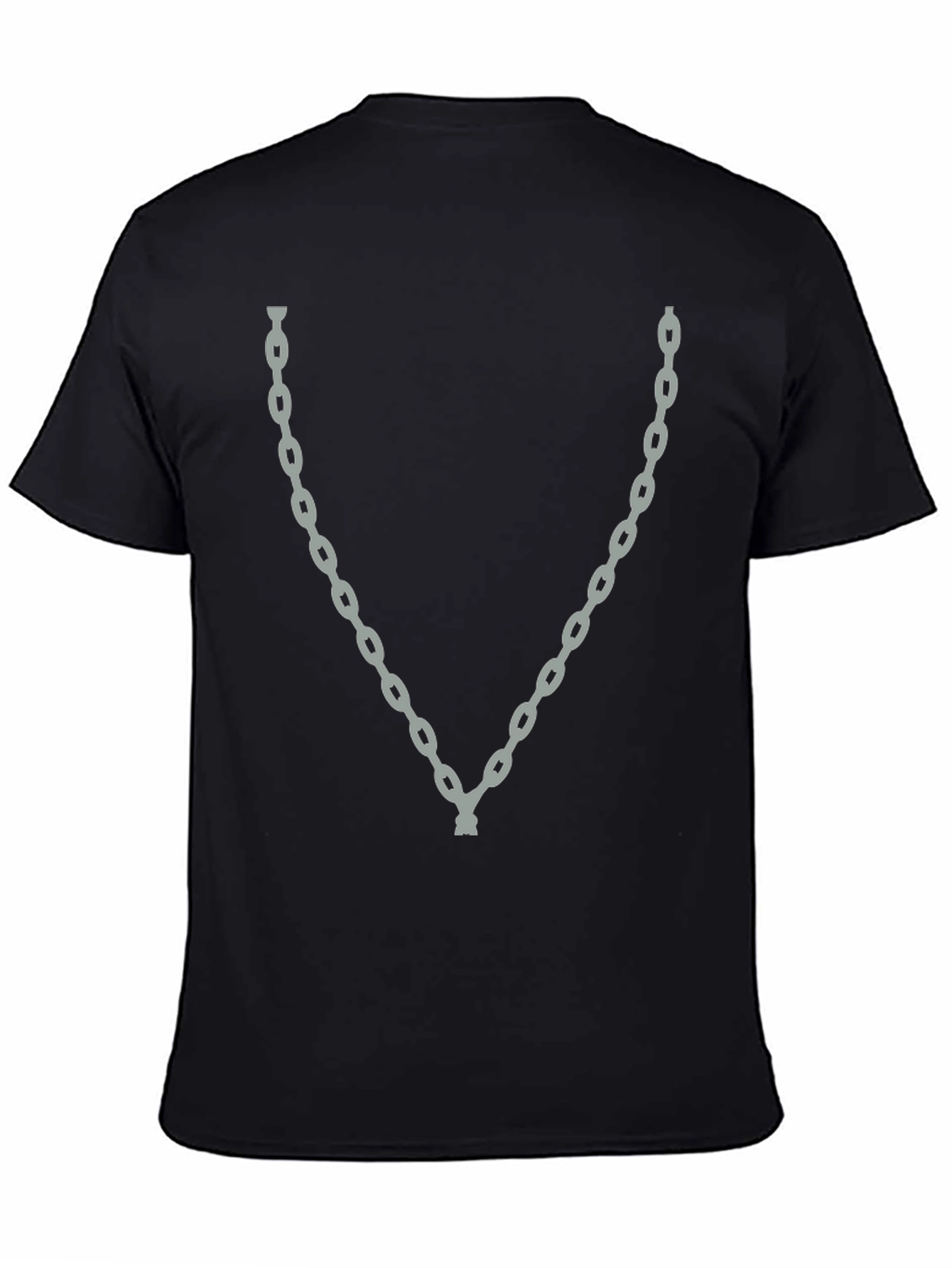 Chain Print Black T-Shirt