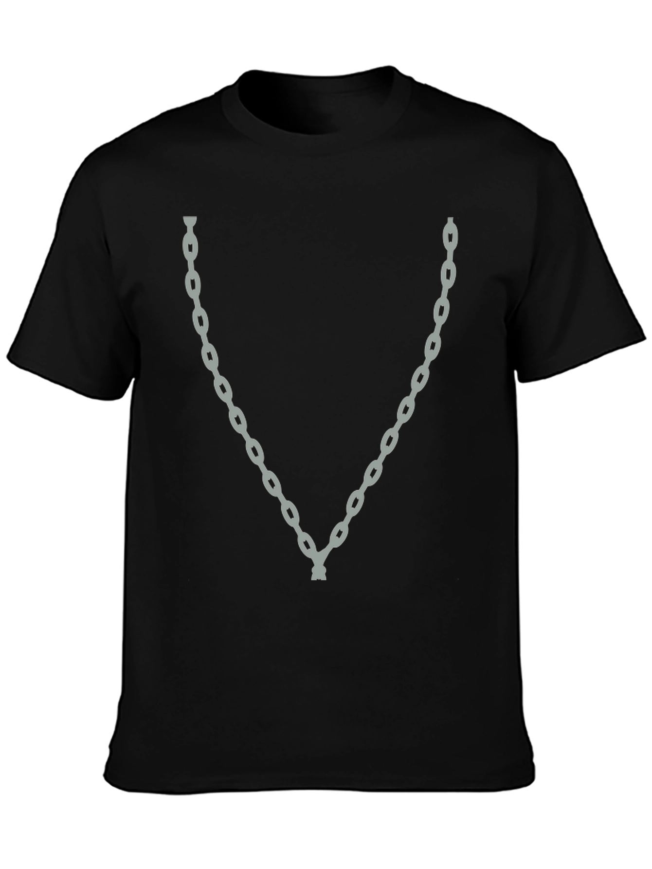 Chain Print Black T-Shirt