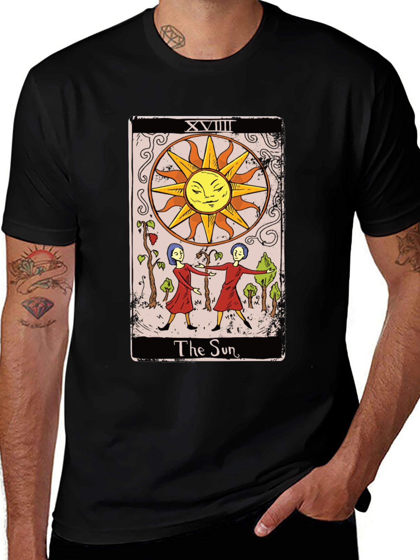 The Sun Tarot Card Graphic Tee - Mystical T-Shirt