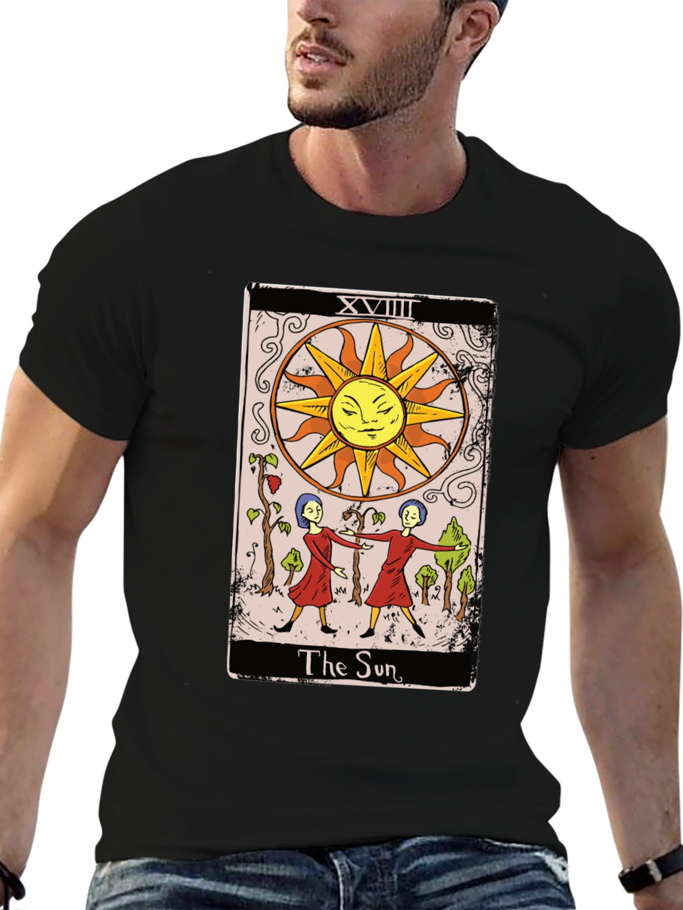 The Sun Tarot Card Graphic Tee - Mystical T-Shirt
