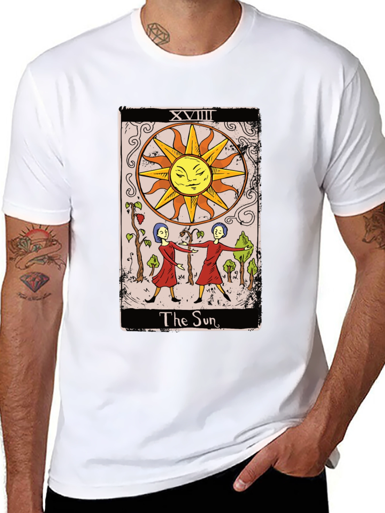 The Sun Tarot Card Graphic Tee - Mystical T-Shirt