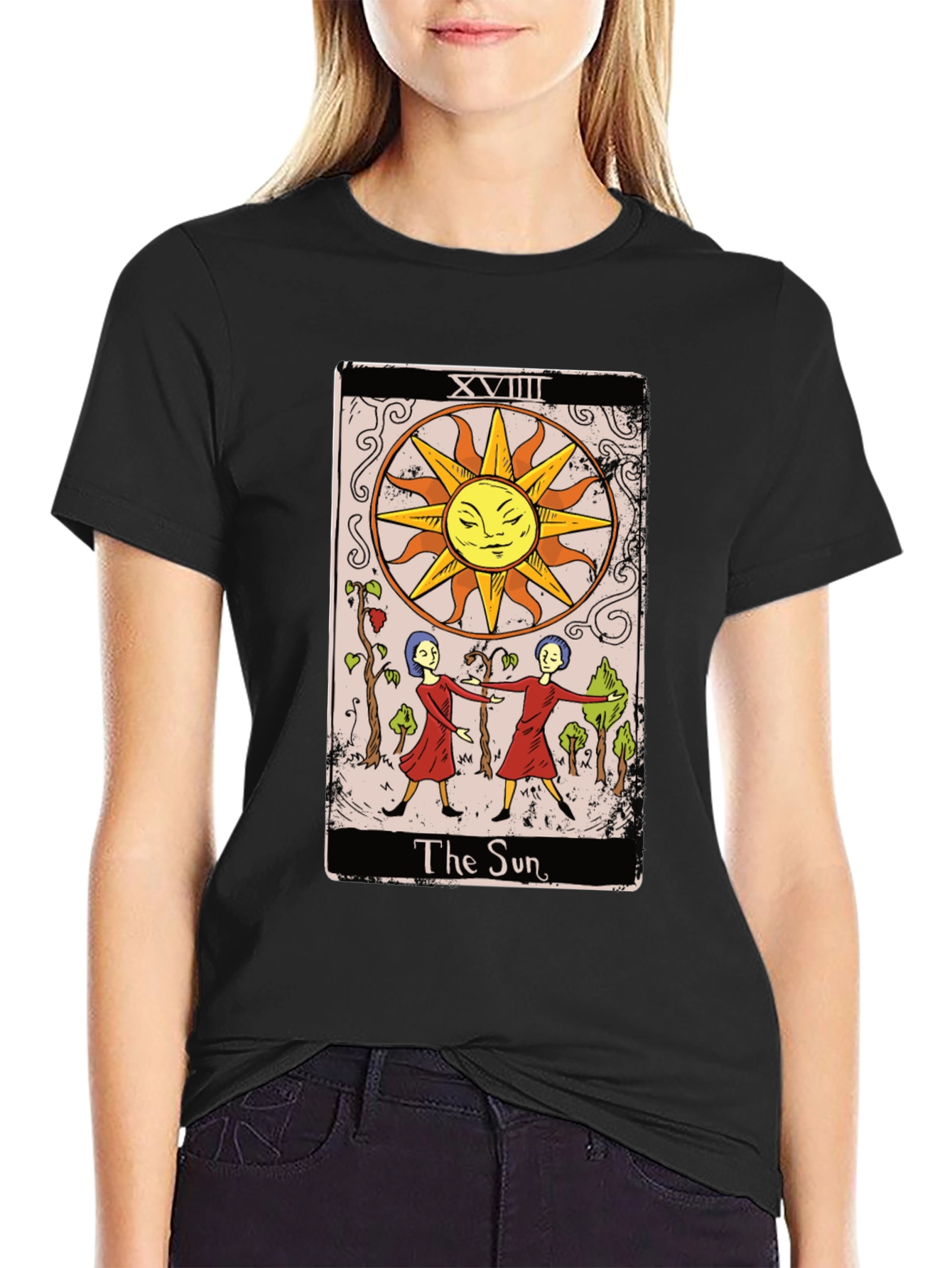 The Sun Tarot Card Graphic Tee - Mystical T-Shirt