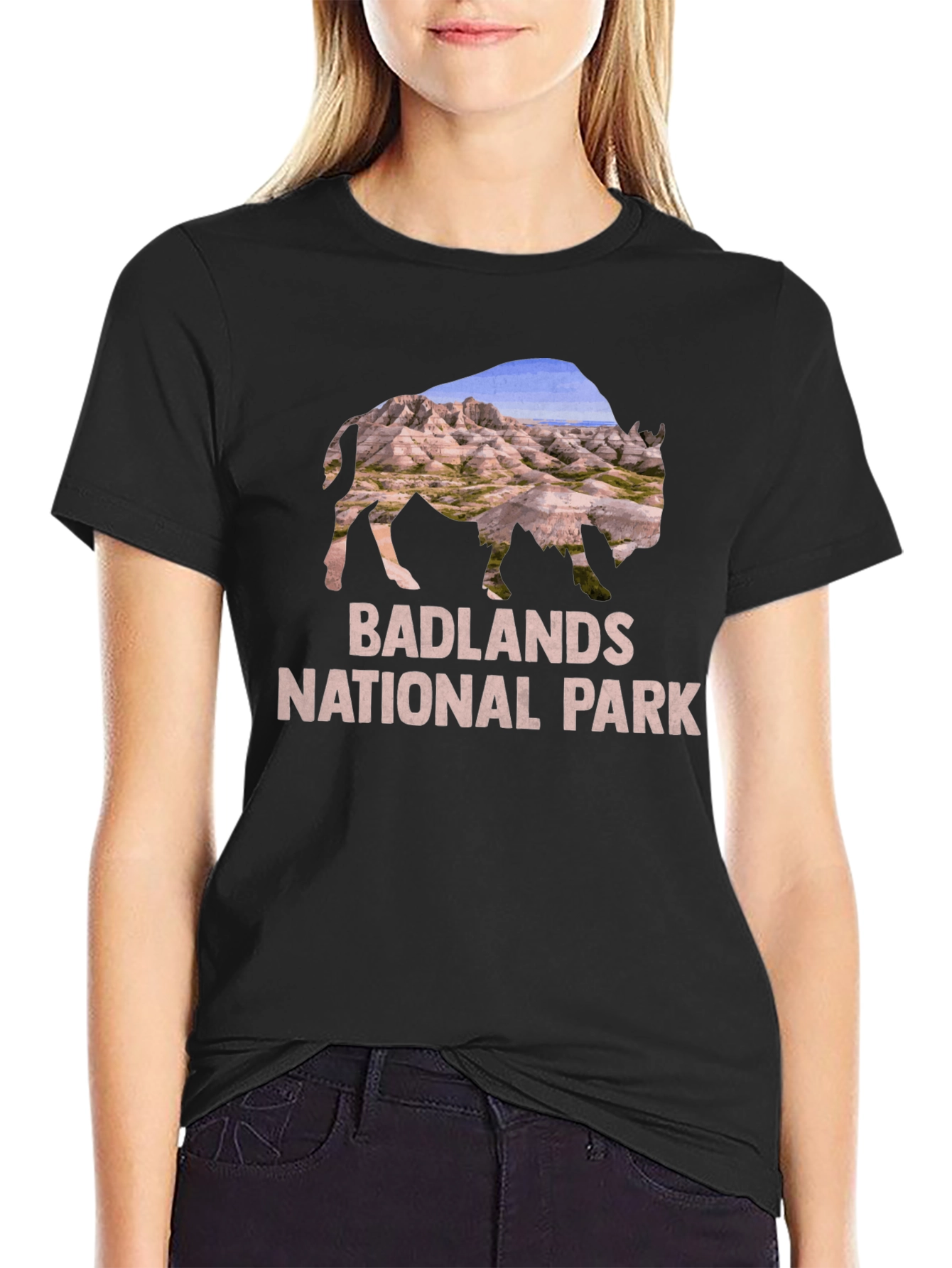Badlands National Park Bison Graphic T-Shirt