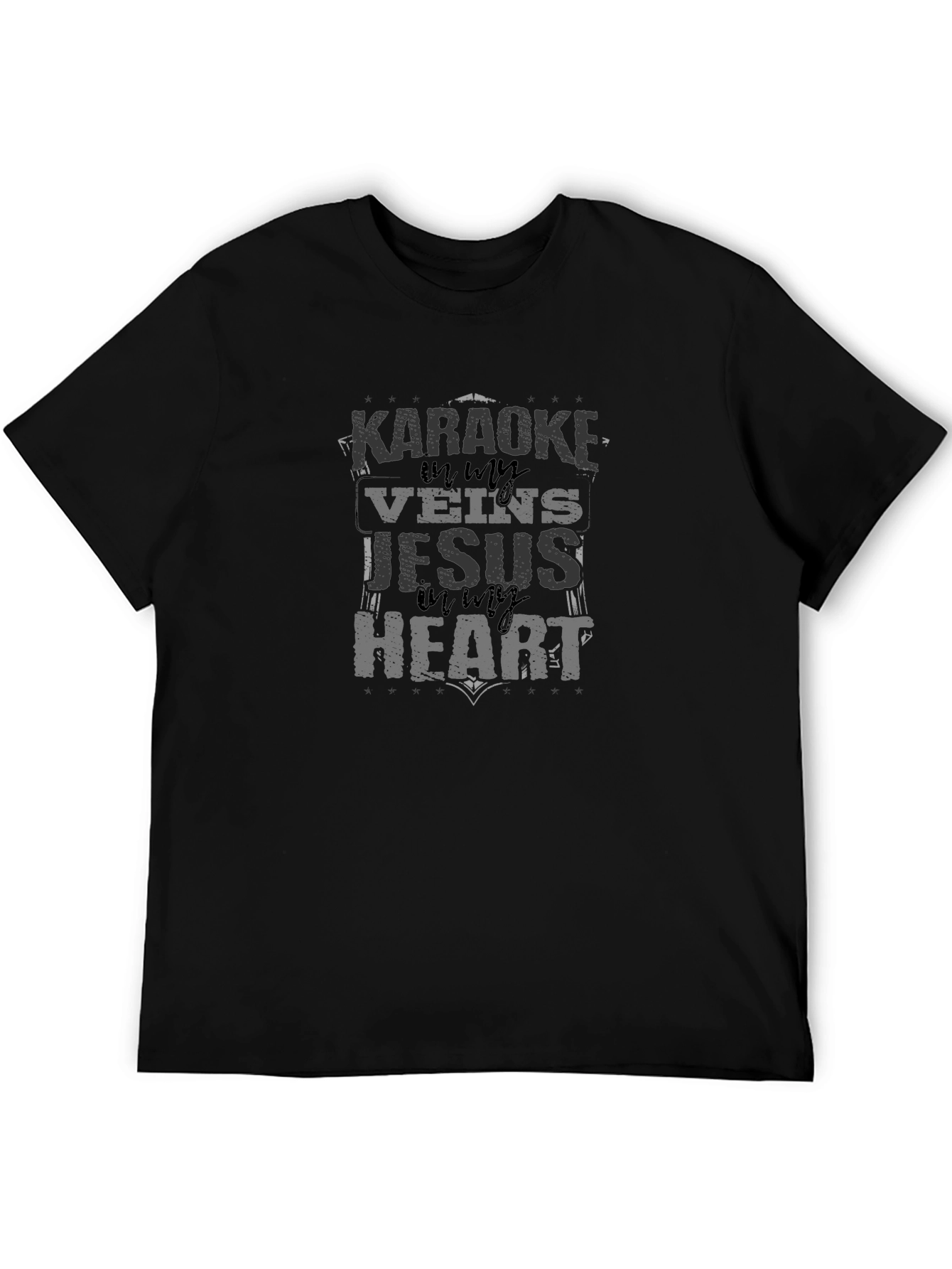 Karaoke & Jesus Black T-Shirt