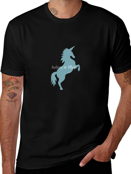 Believe in Magic Unicorn T-Shirt - Black Tee