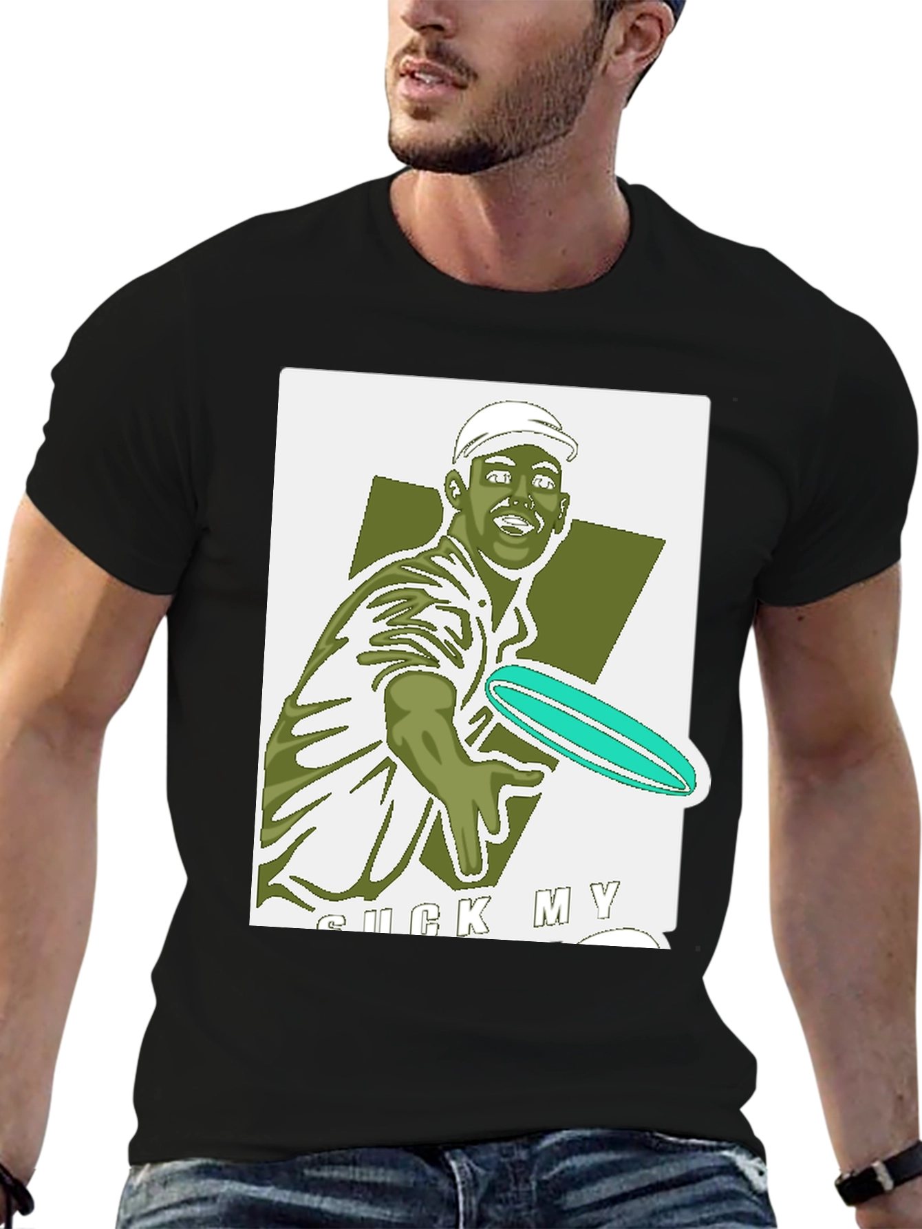 Frisbee Golf Black Tee