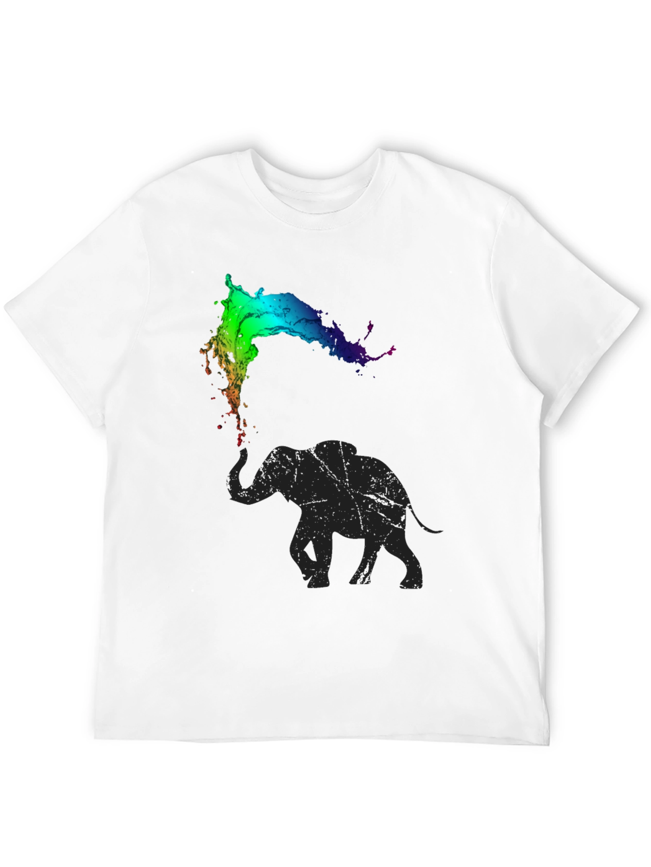 Elephant Rainbow Splash Tee