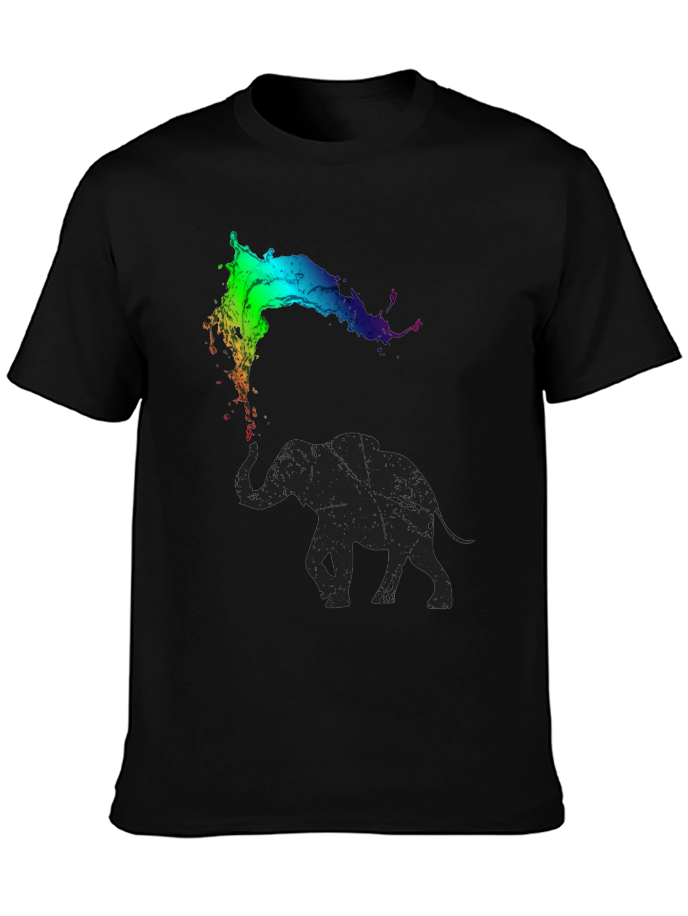 Elephant Rainbow Splash Tee