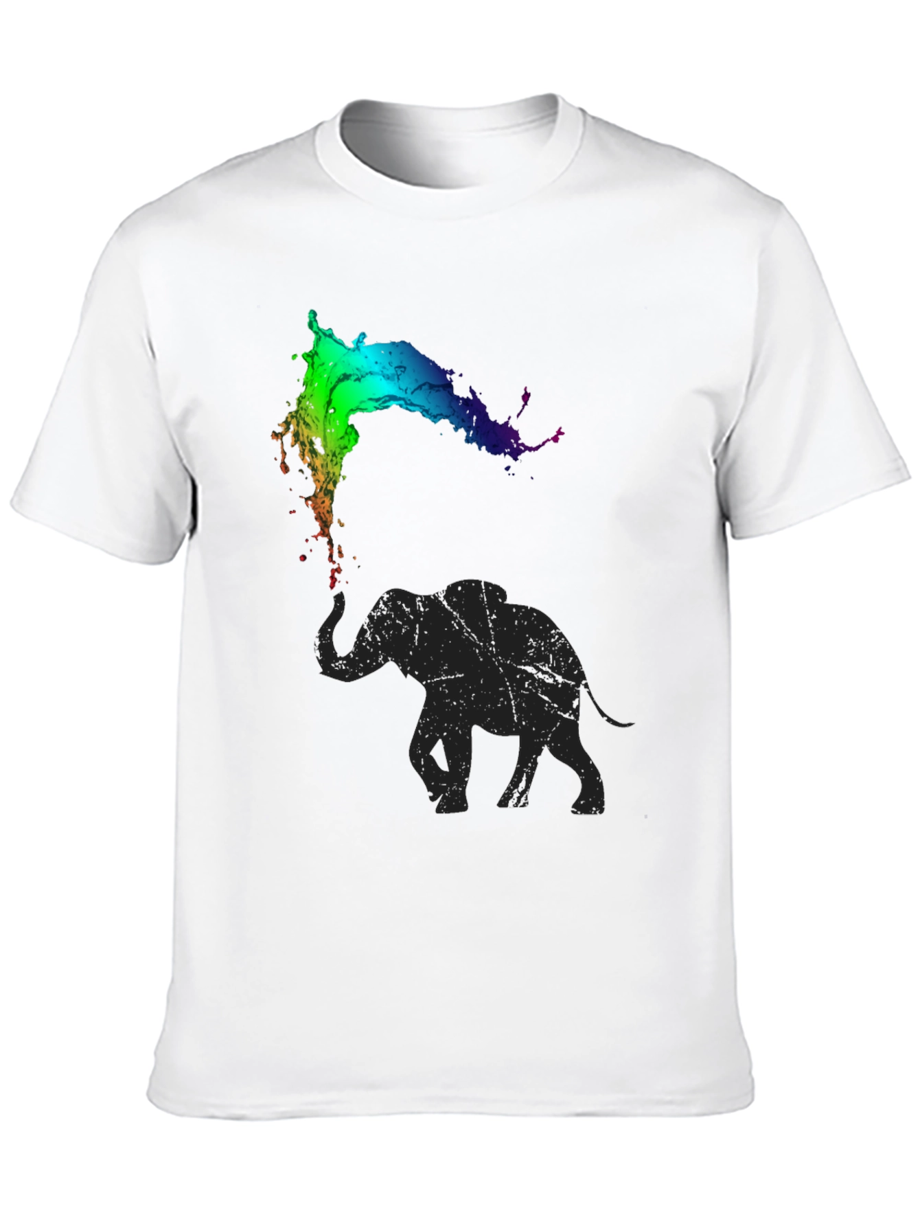 Elephant Rainbow Splash Tee