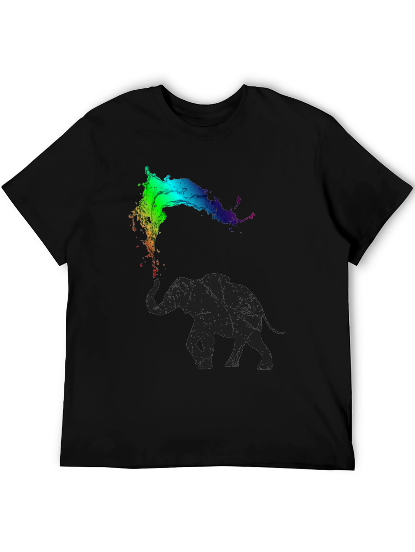 Elephant Rainbow Splash Tee