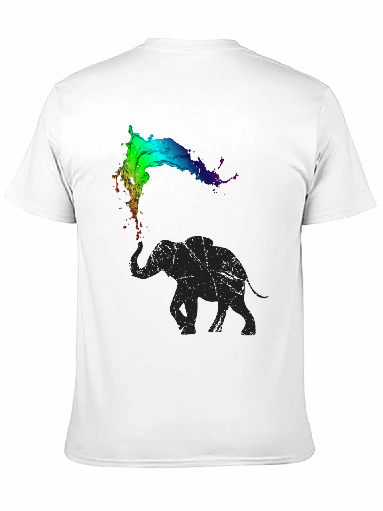 Elephant Rainbow Splash Tee
