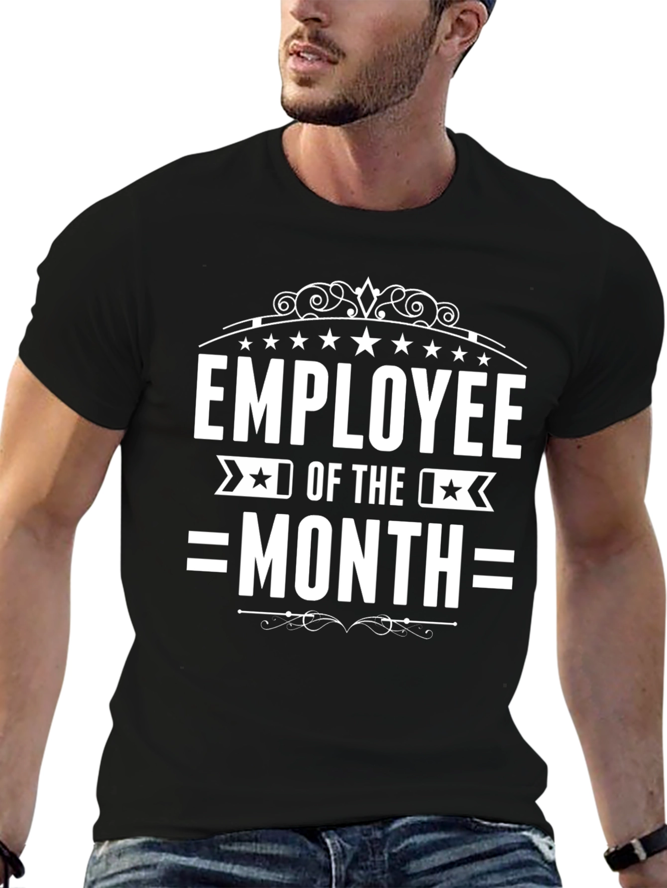 Employee of the Month Black Graphic Tee