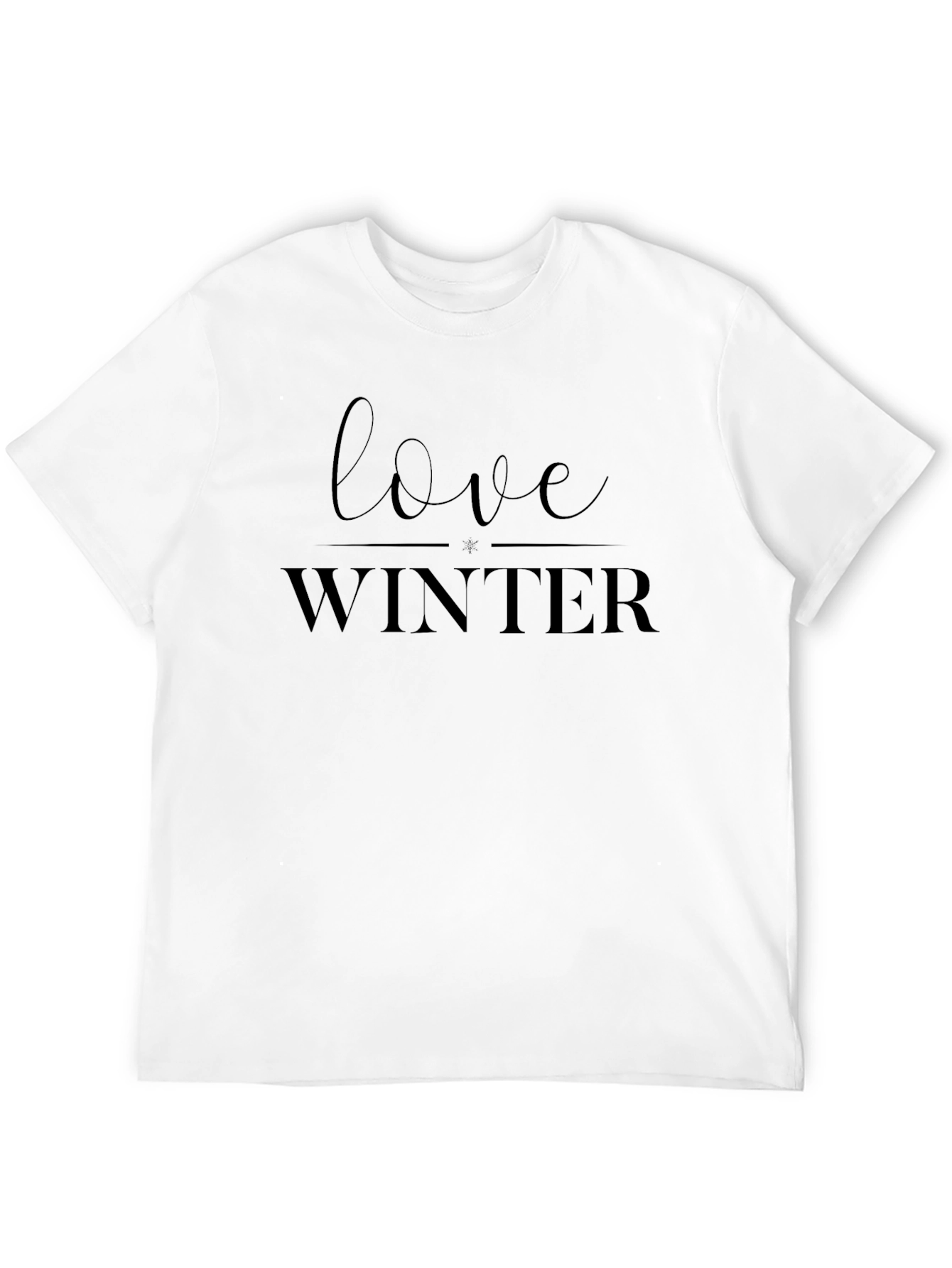 Love Winter Black Cotton Tee