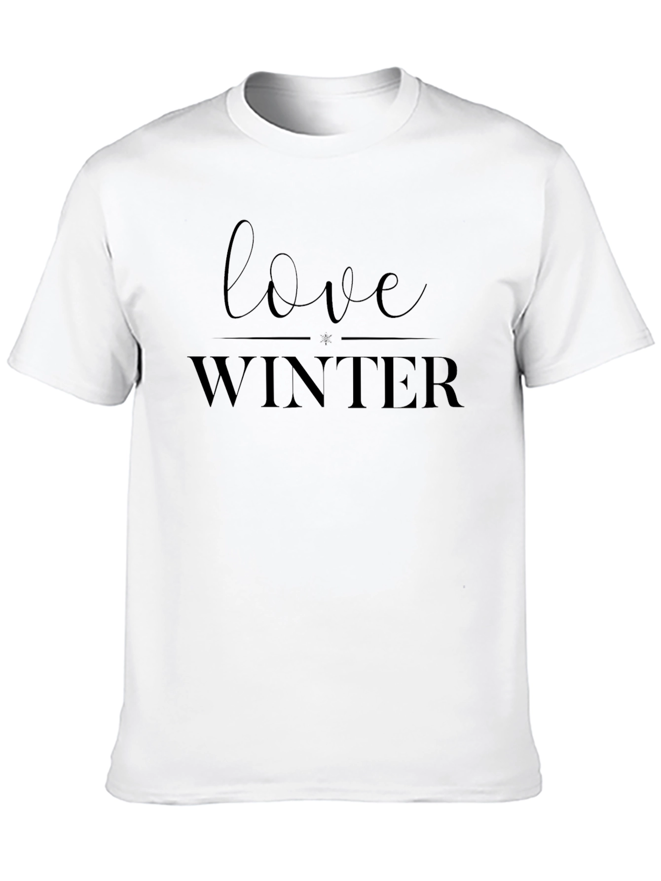 Love Winter Black Cotton Tee