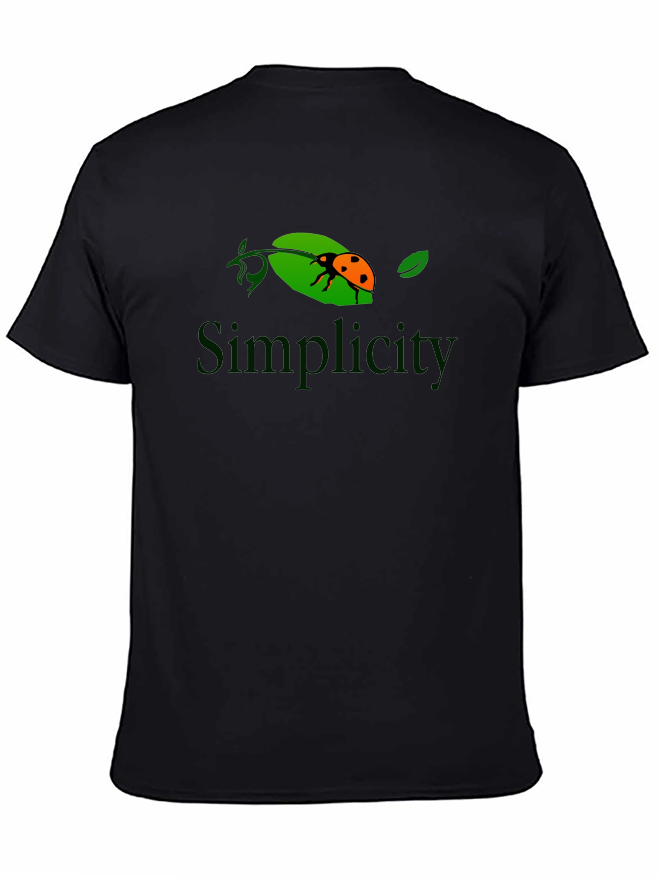 Simplicity Ladybug Graphic Tee - Black