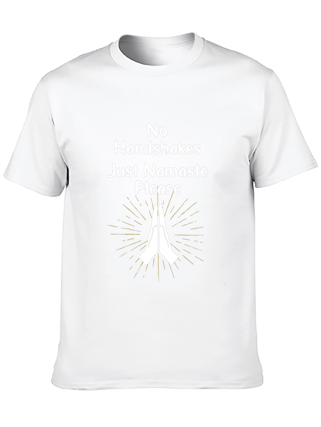 No Handshakes Just Namaste Please Black T-Shirt