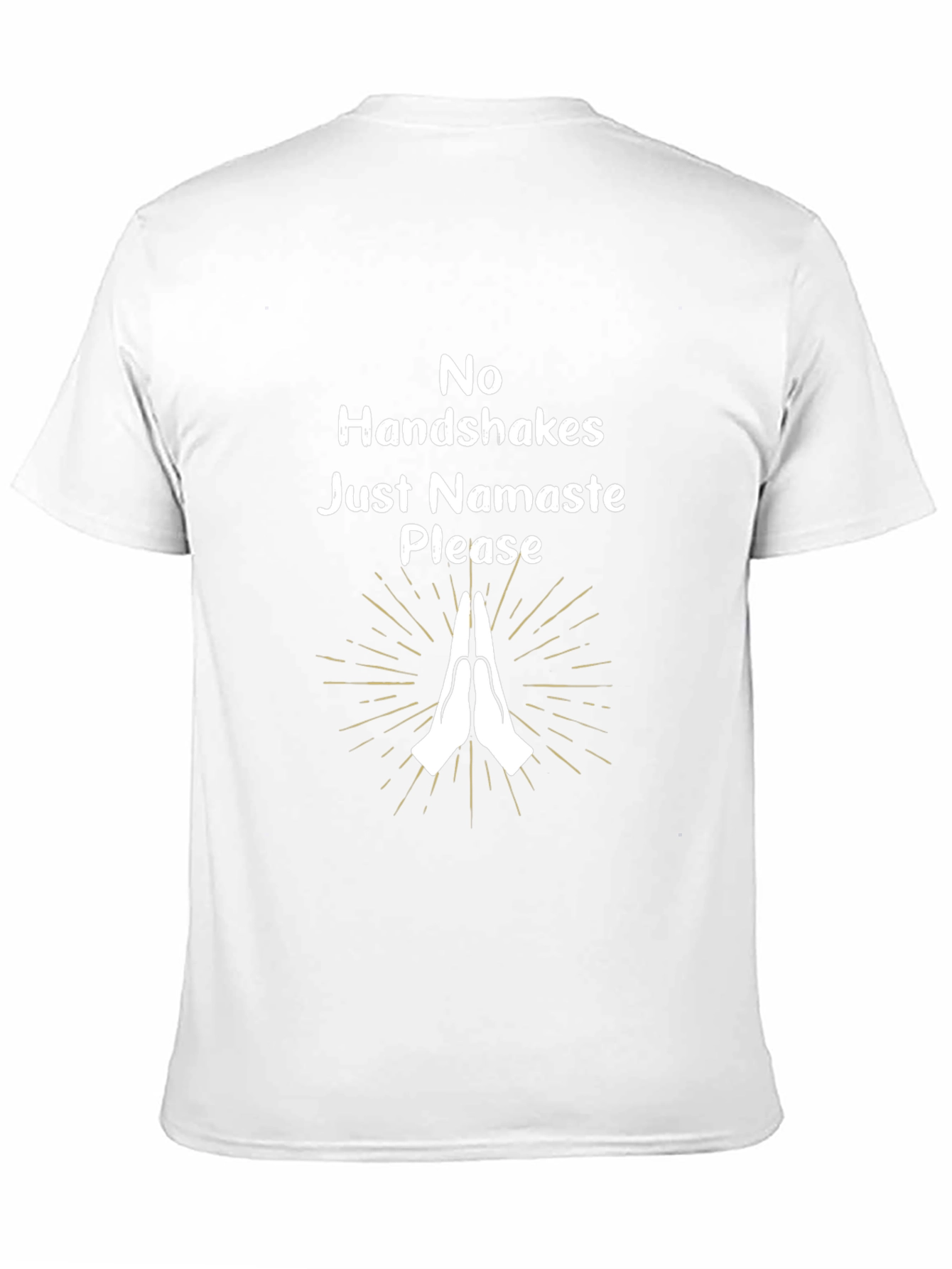 No Handshakes Just Namaste Please Black T-Shirt