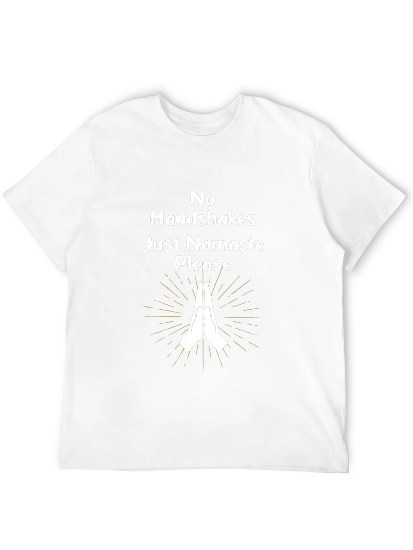 No Handshakes Just Namaste Please Black T-Shirt