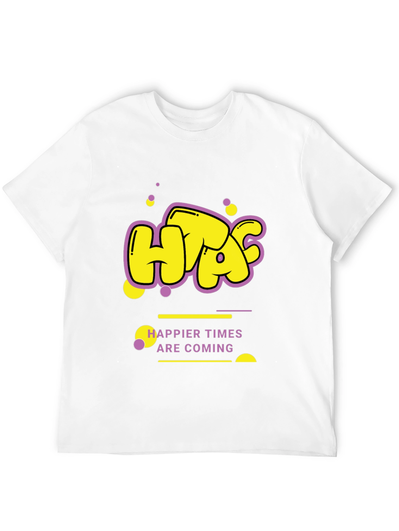 Happier Times Graphic Tee - Trendy Black T-Shirt