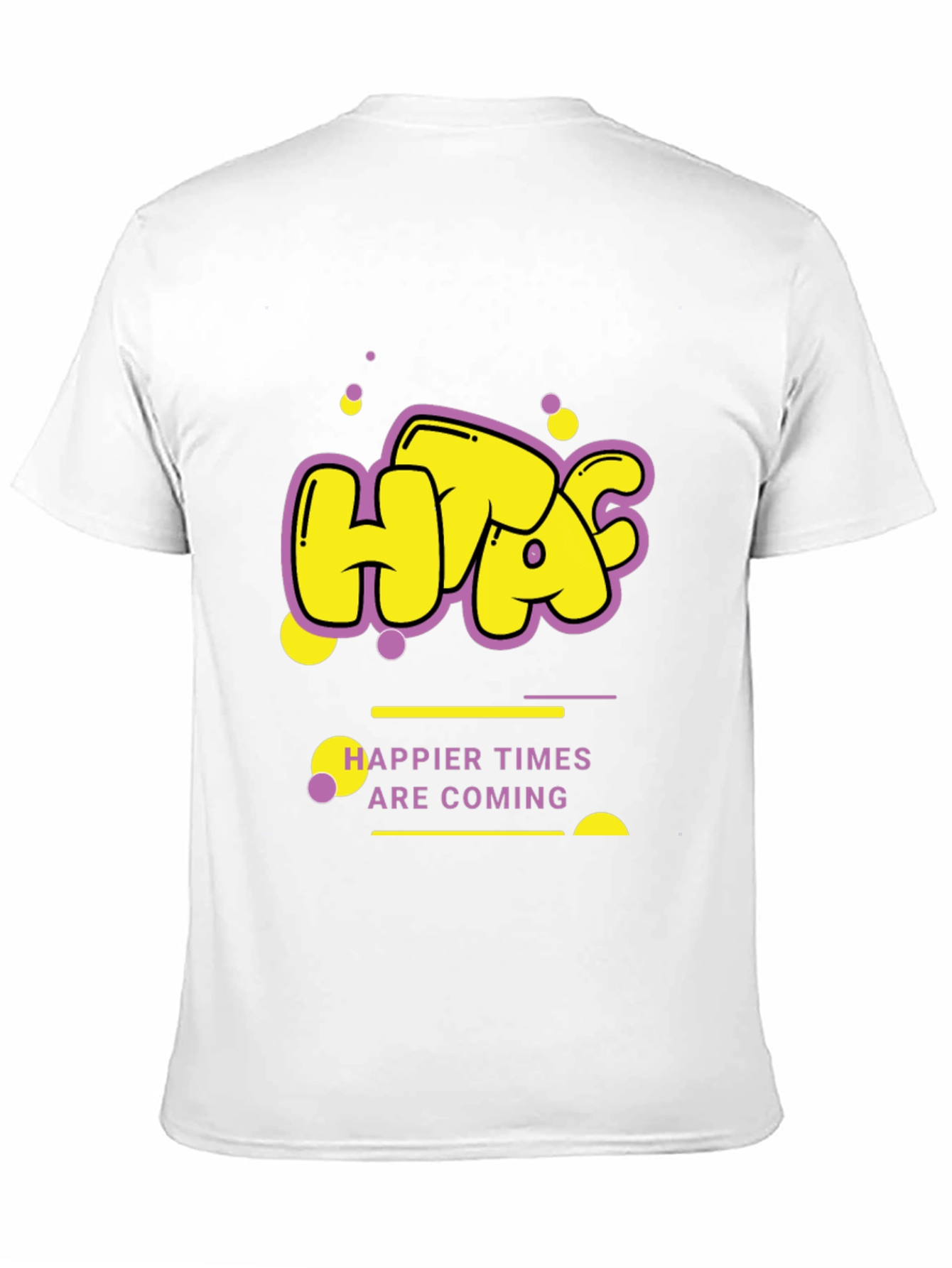 Happier Times Graphic Tee - Trendy Black T-Shirt