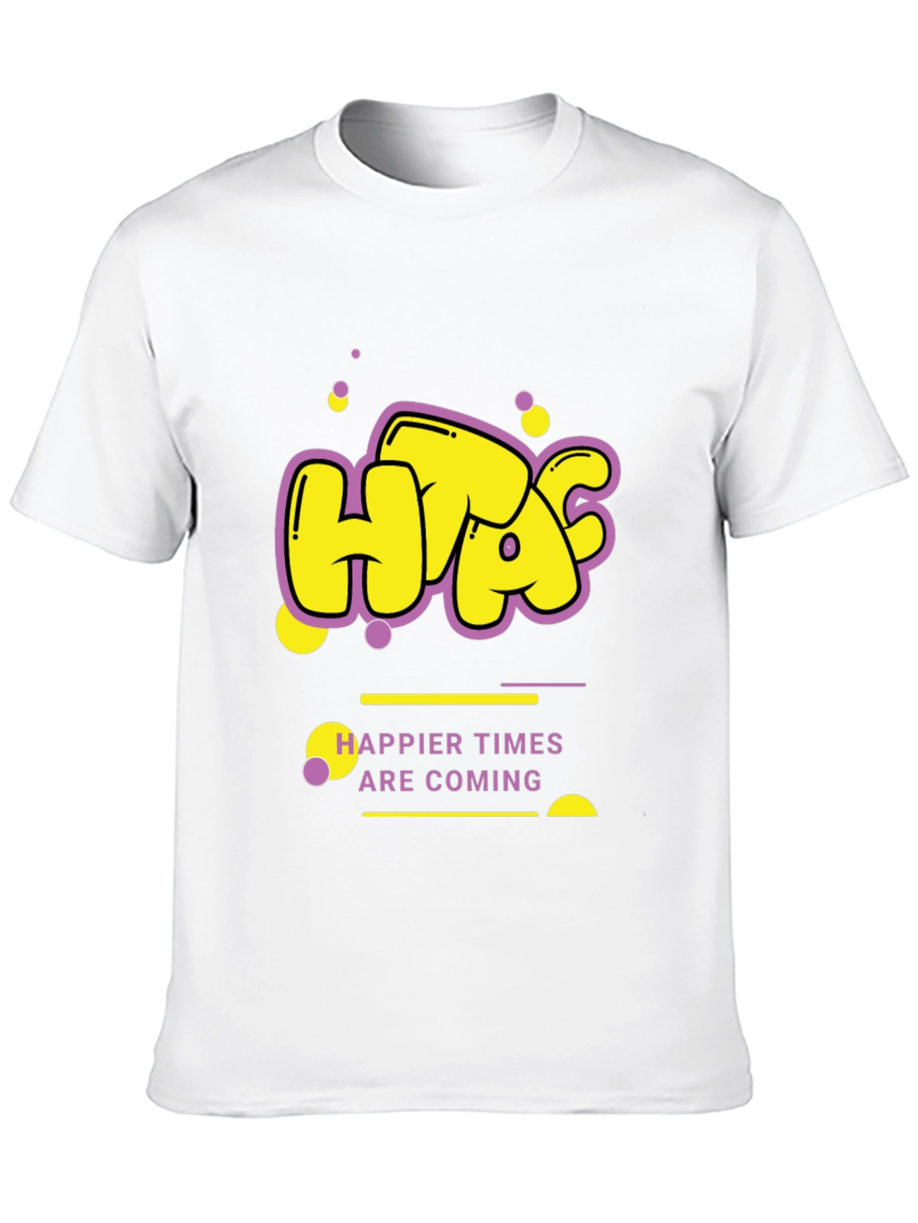Happier Times Graphic Tee - Trendy Black T-Shirt