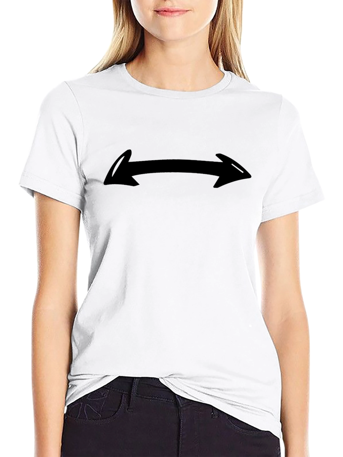 Black T-Shirt with Arrow Design