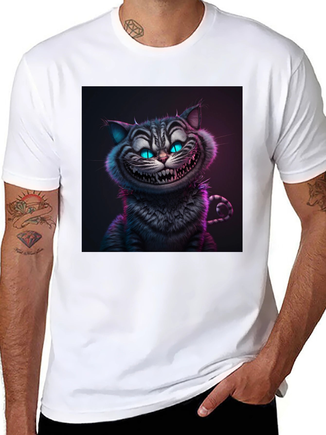 Cheshire Cat Grin Graphic T-Shirt