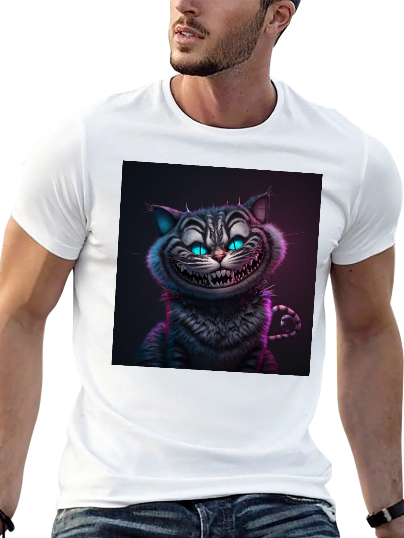 Cheshire Cat Grin Graphic T-Shirt