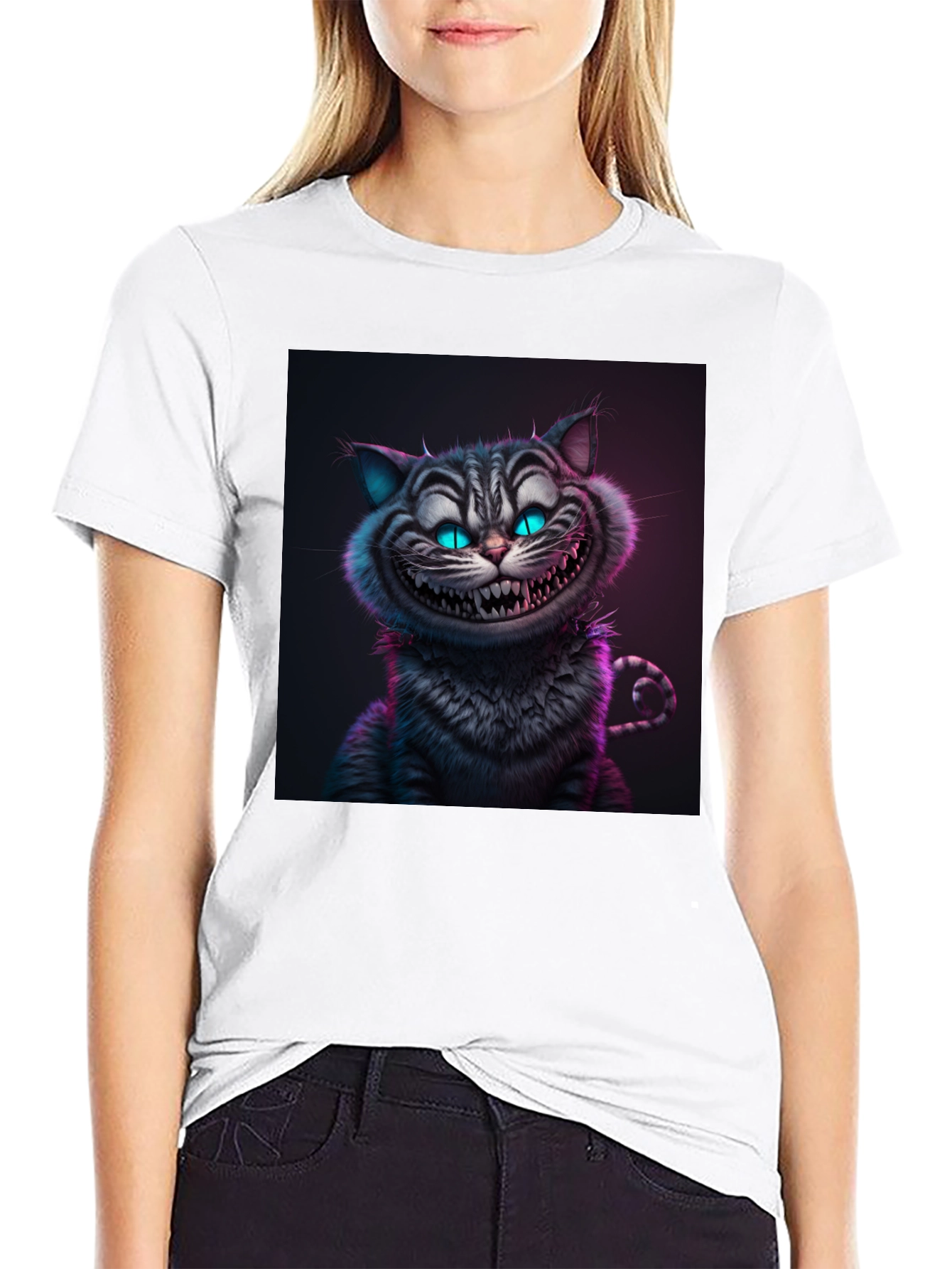 Cheshire Cat Grin Graphic T-Shirt
