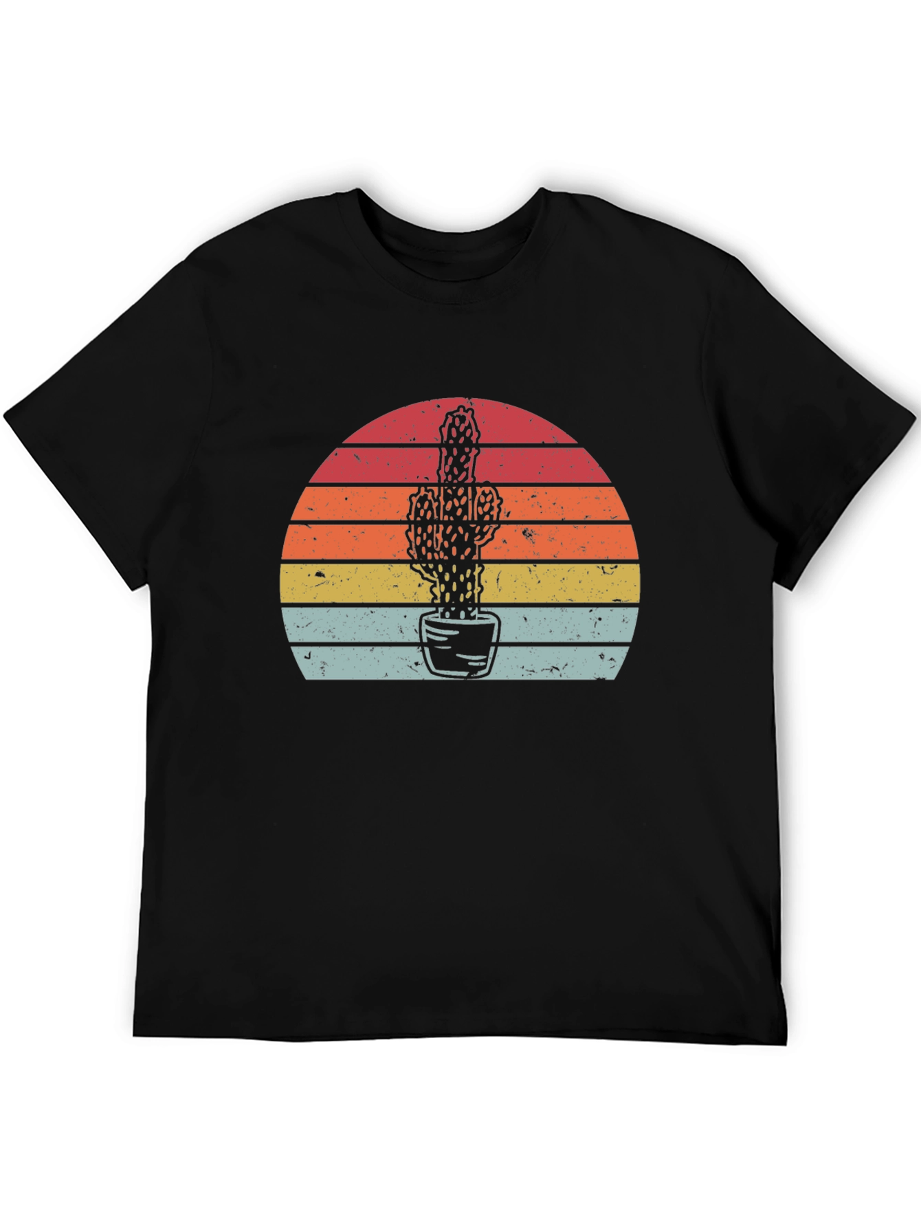Cactus Sunset Graphic Tee - Retro Style
