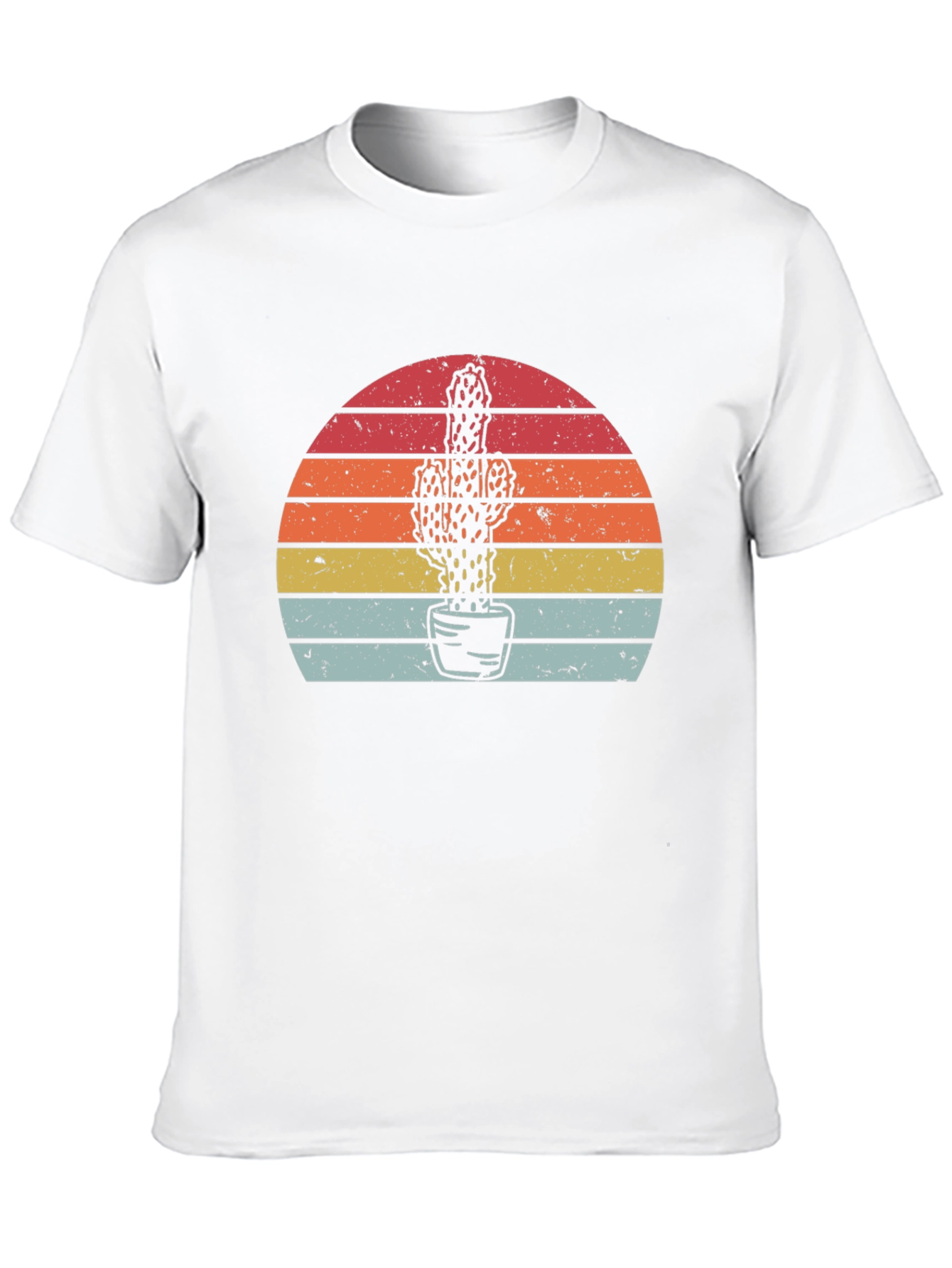 Cactus Sunset Graphic Tee - Retro Style