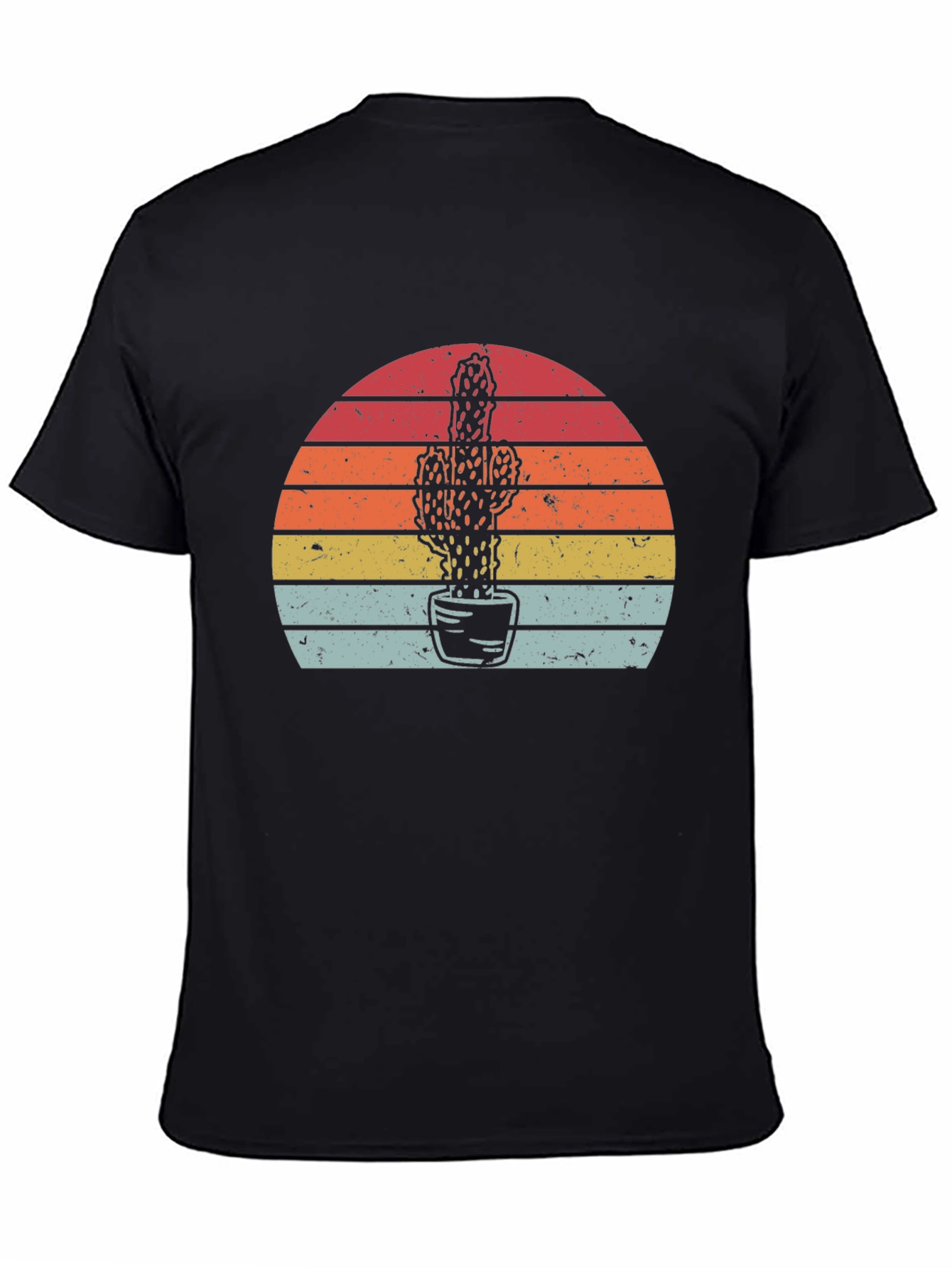 Cactus Sunset Graphic Tee - Retro Style