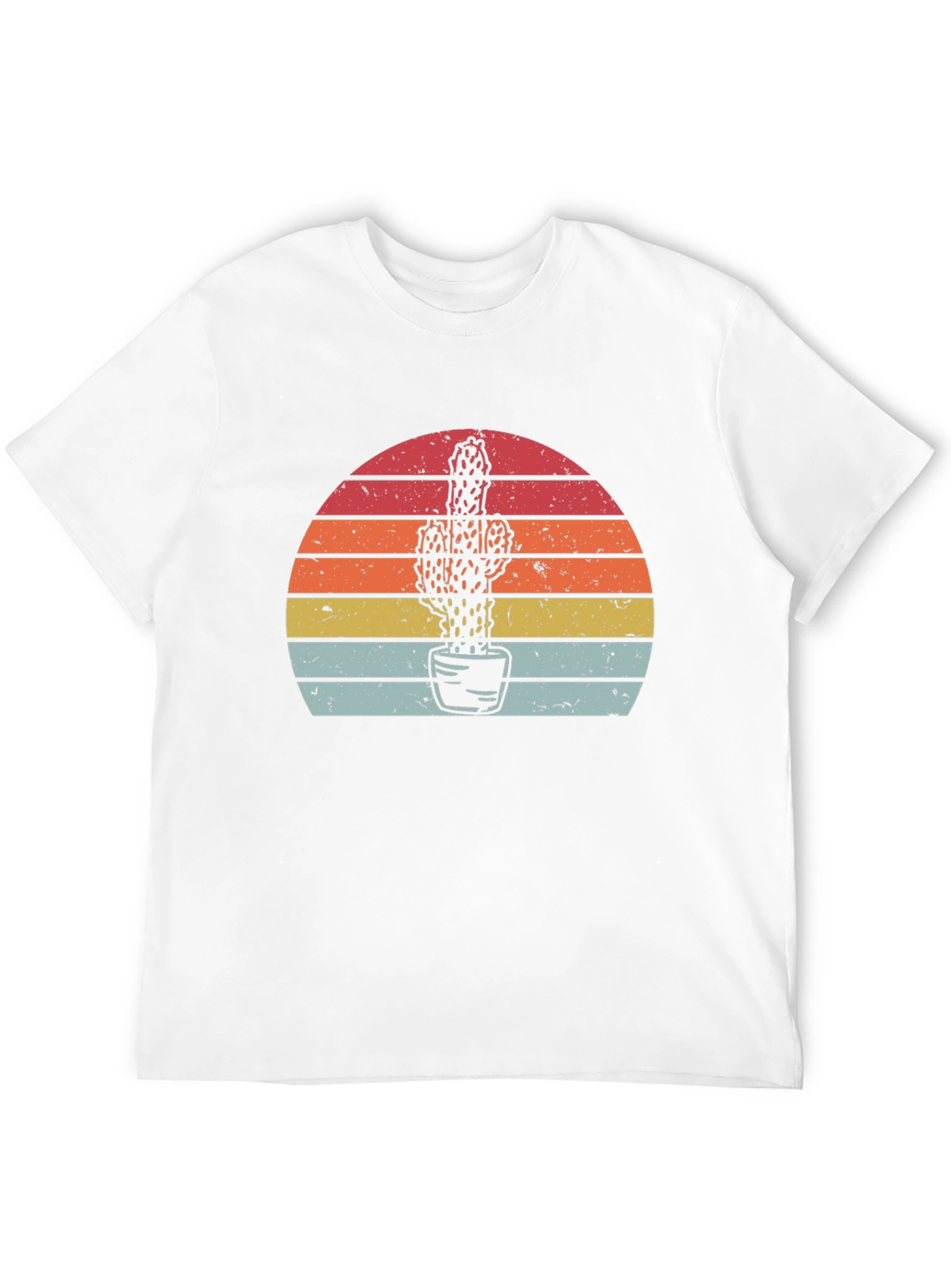 Cactus Sunset Graphic Tee - Retro Style