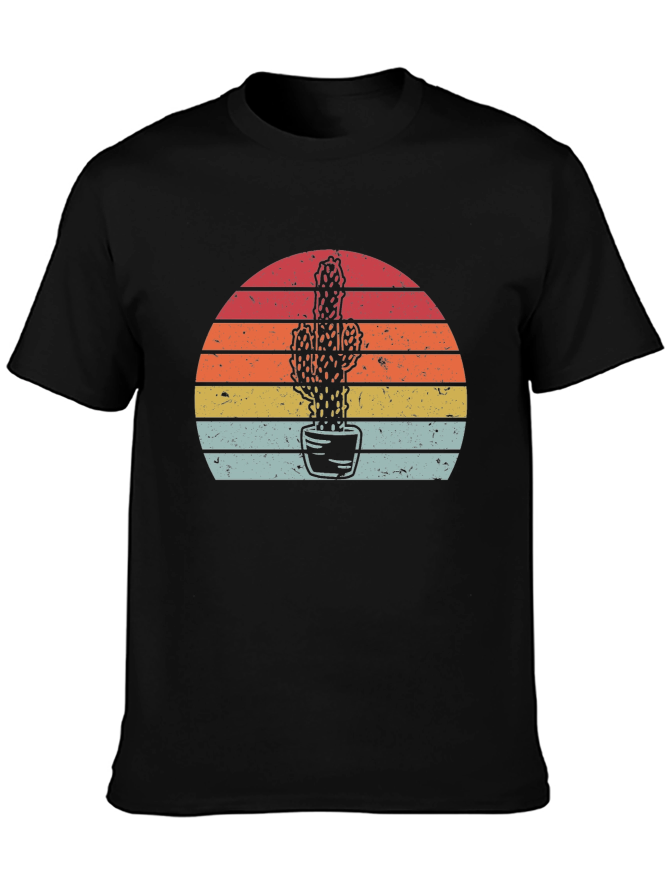 Cactus Sunset Graphic Tee - Retro Style