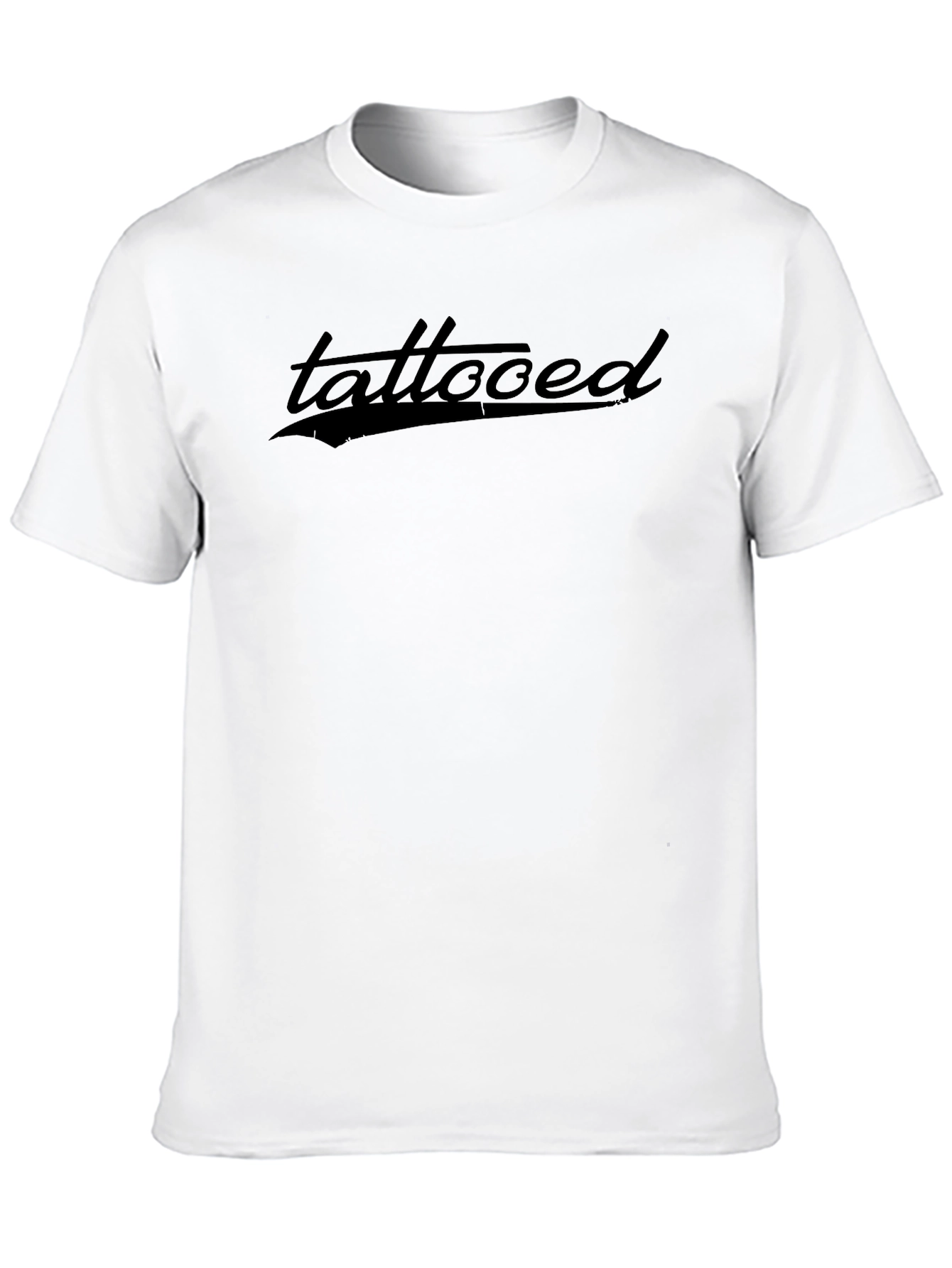 Tattooed Graphic Print Black T-Shirt