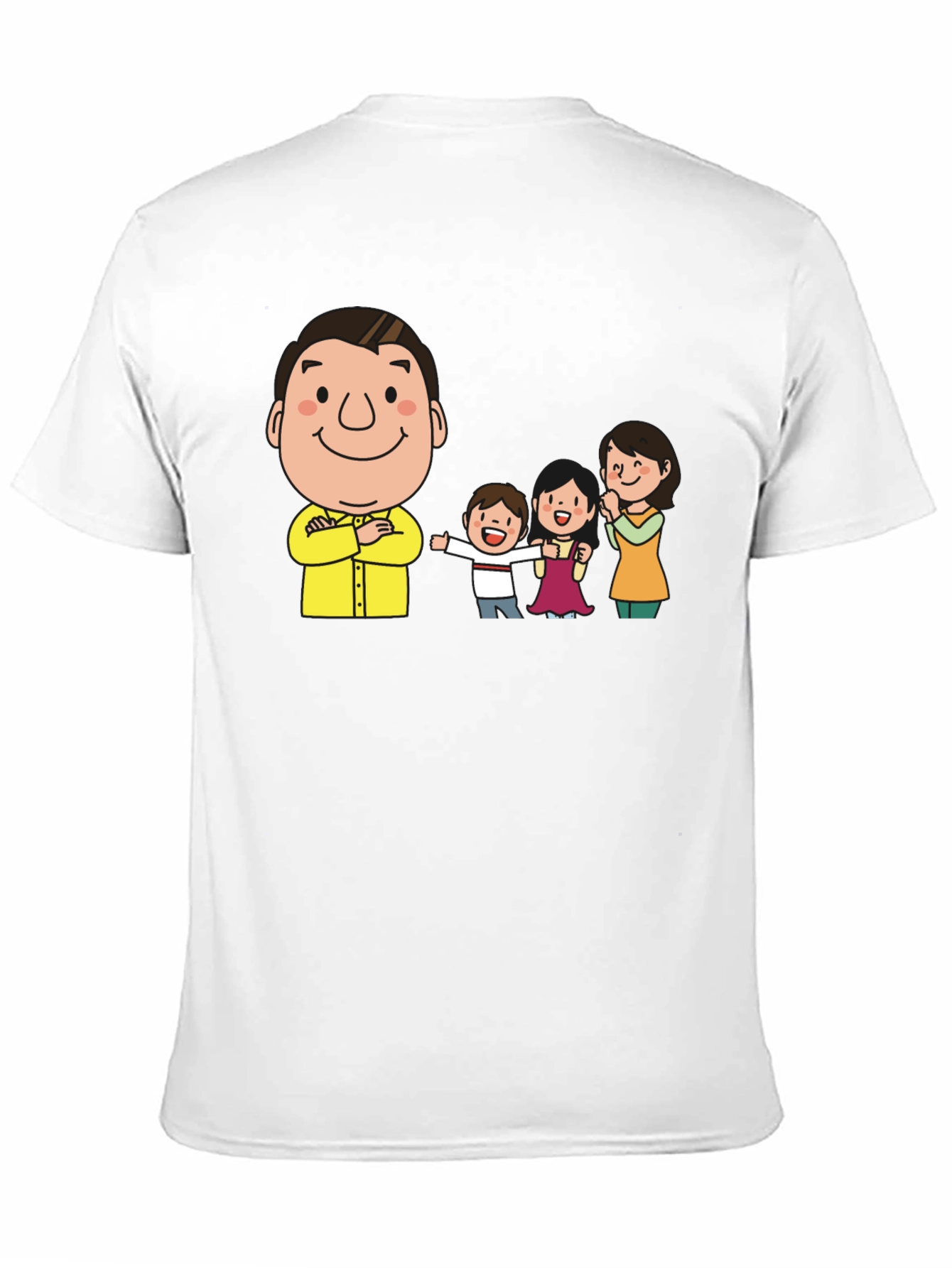 Cartoon Family Black T-Shirt