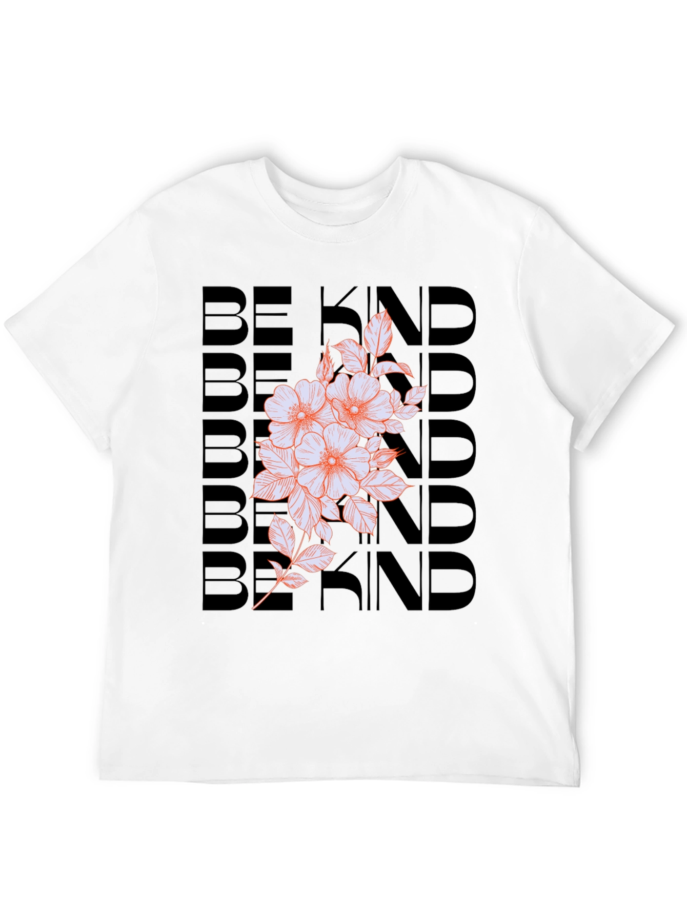 Be Kind Floral Graphic Tee - Black