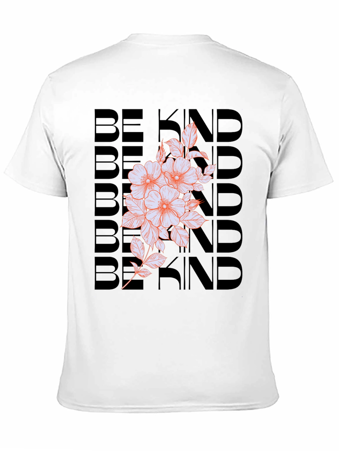 Be Kind Floral Graphic Tee - Black