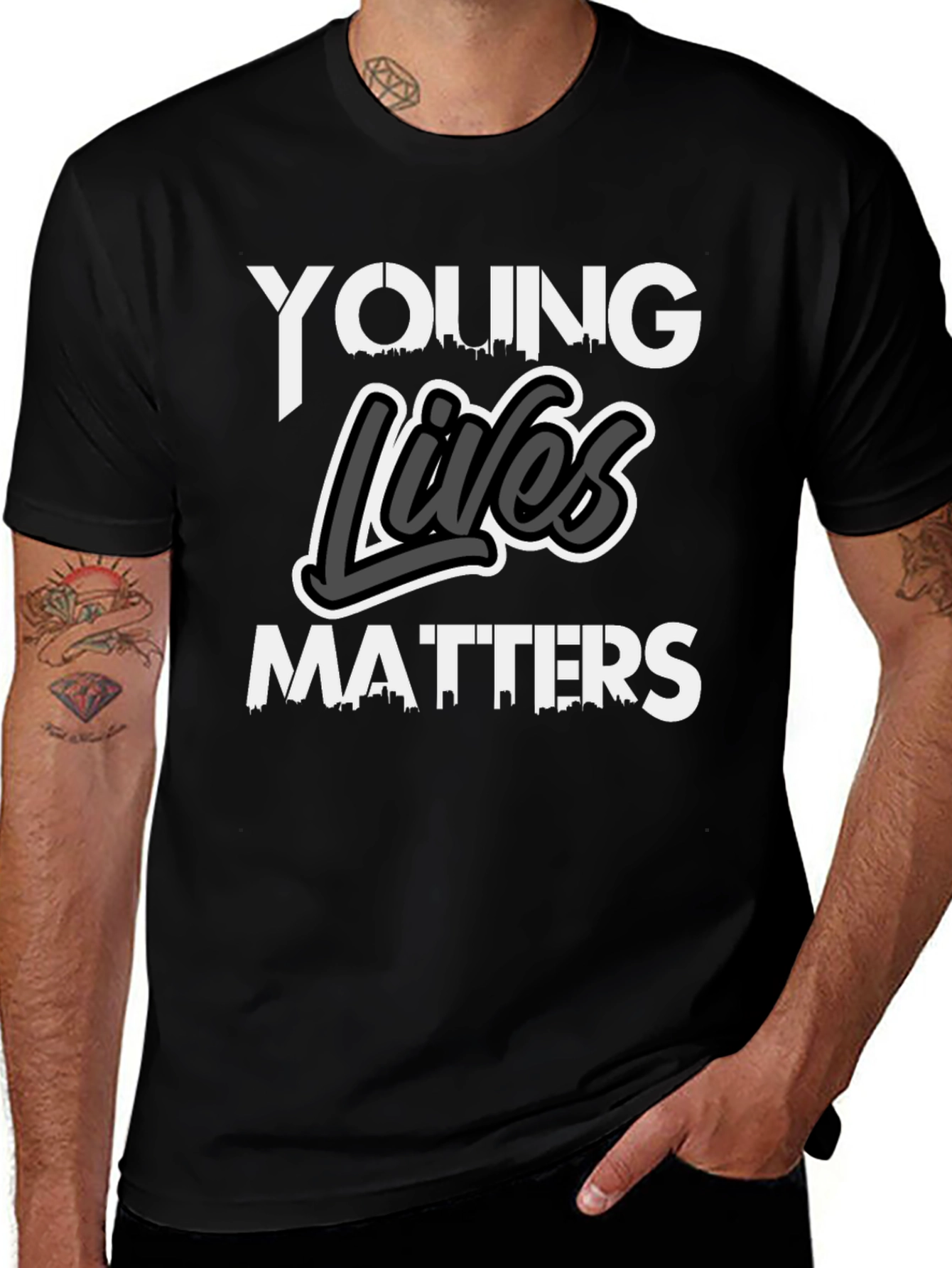 Young Lives Matters Graphic Tee - Black