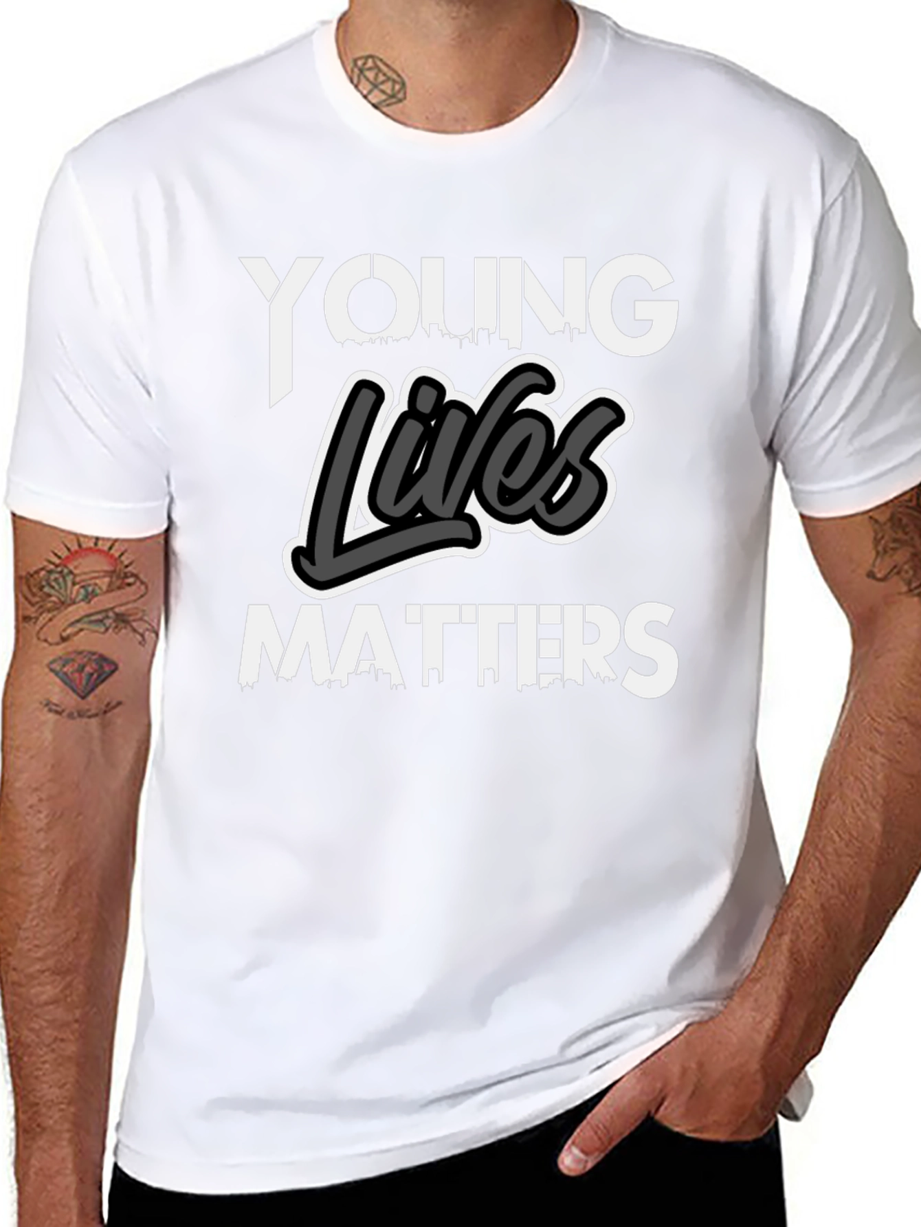 Young Lives Matters Graphic Tee - Black