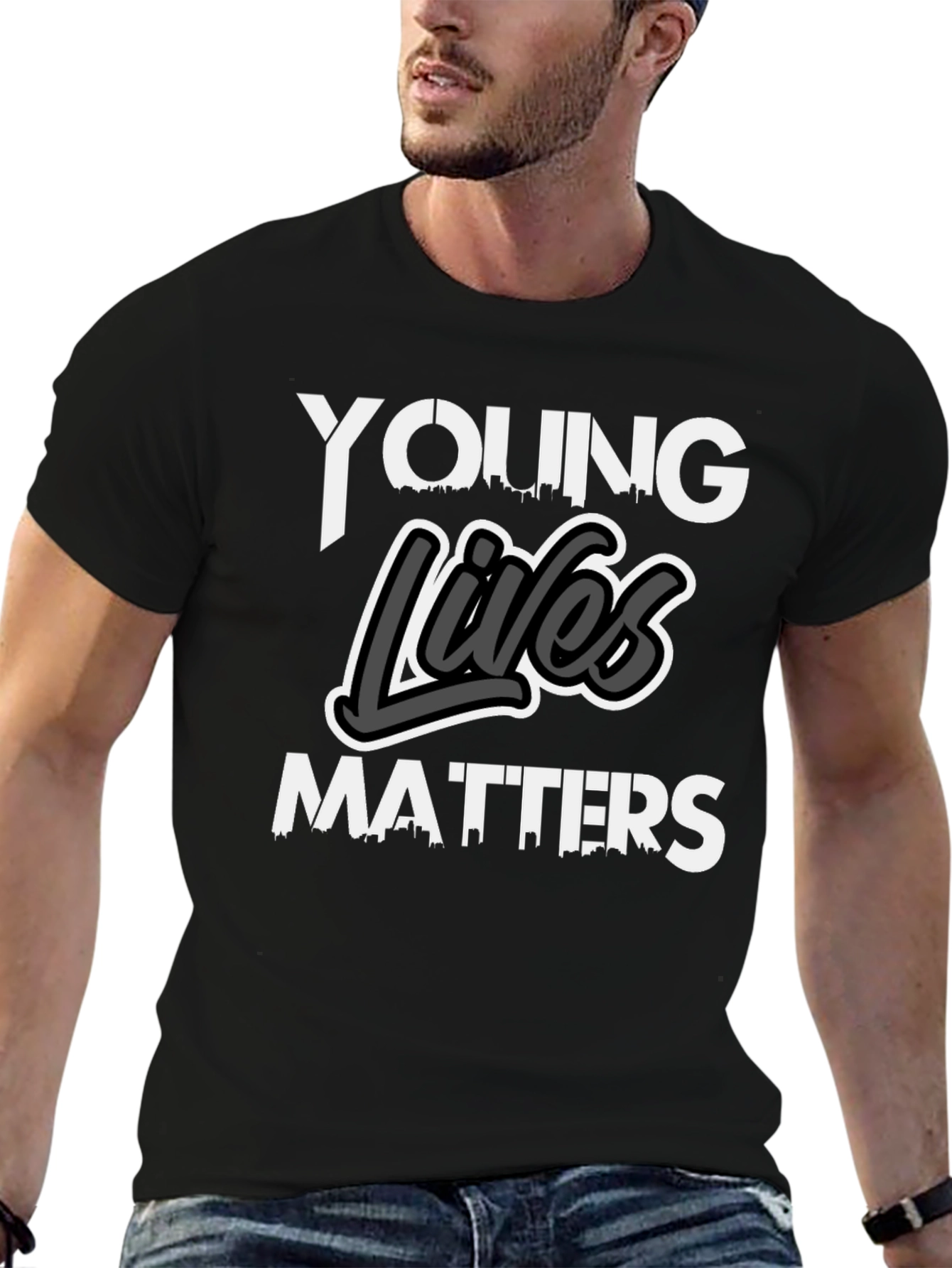 Young Lives Matters Graphic Tee - Black