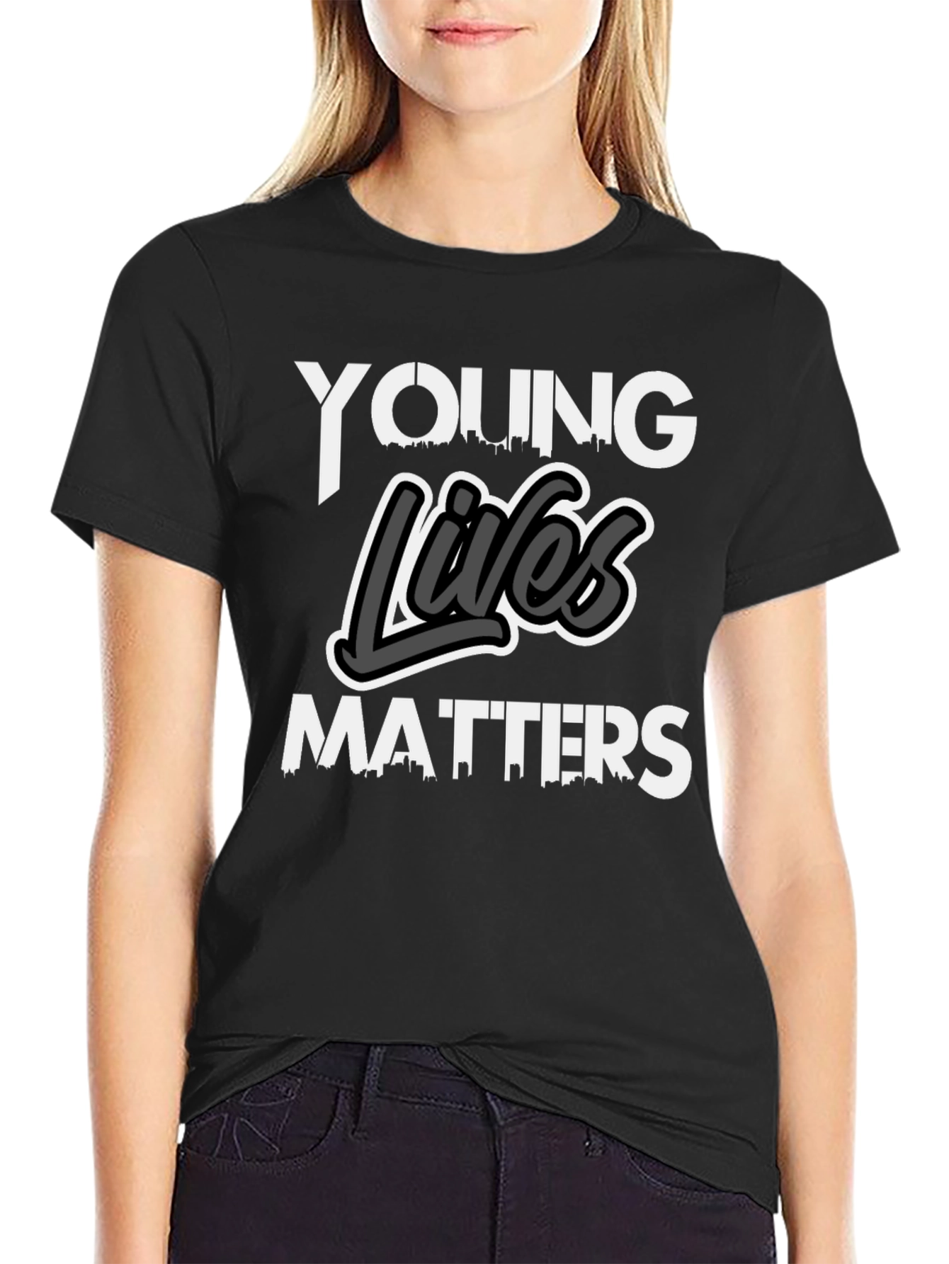 Young Lives Matters Graphic Tee - Black