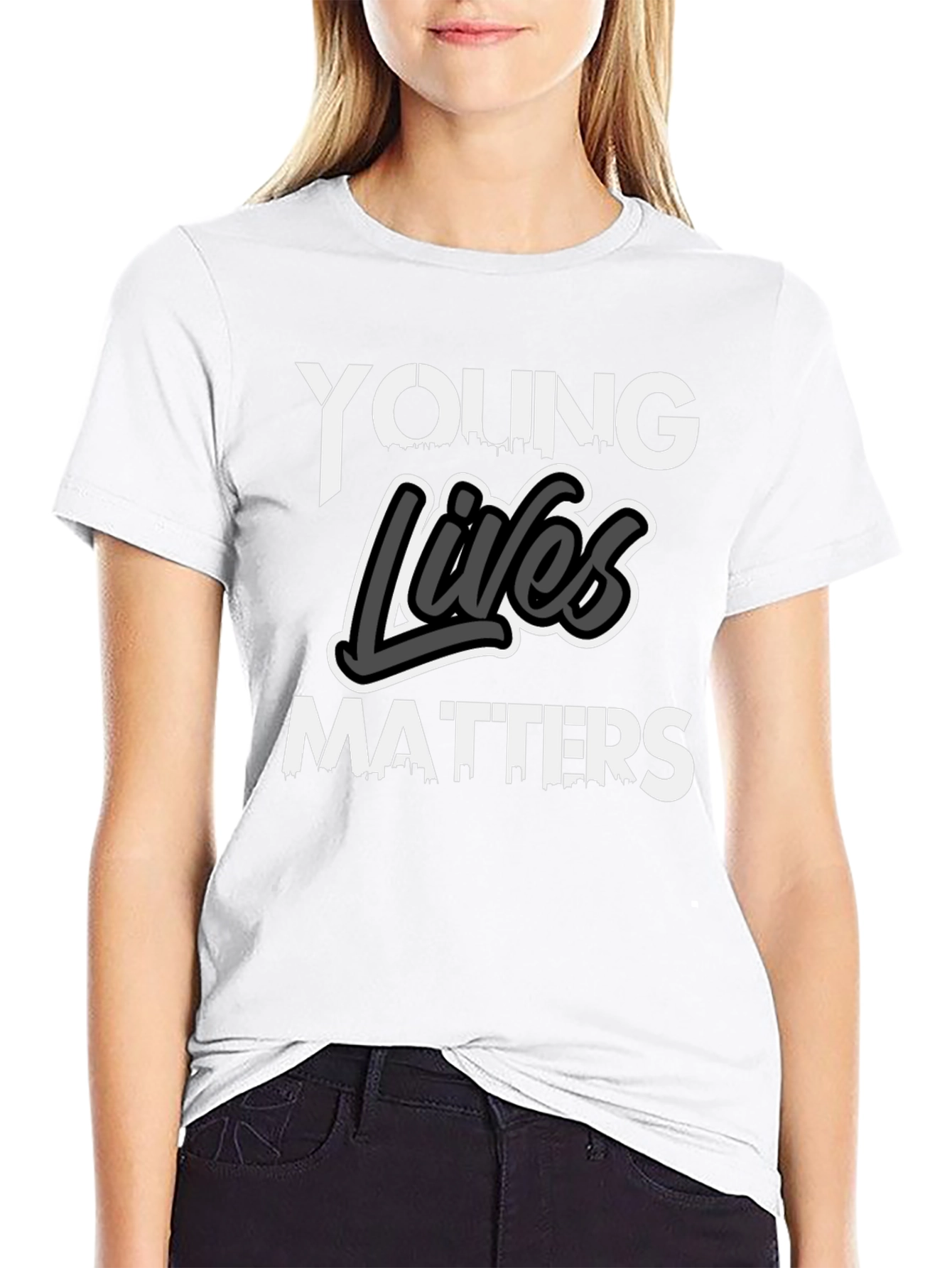 Young Lives Matters Graphic Tee - Black