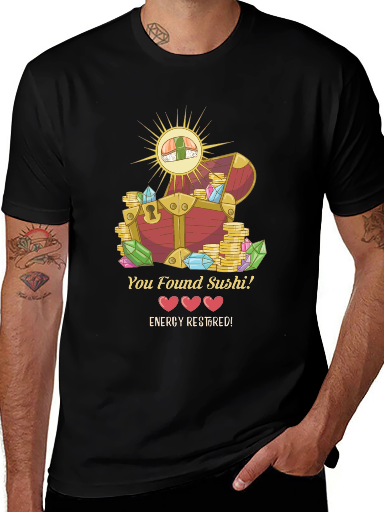 You Found Sushi! T-Shirt - Energy Restored Design