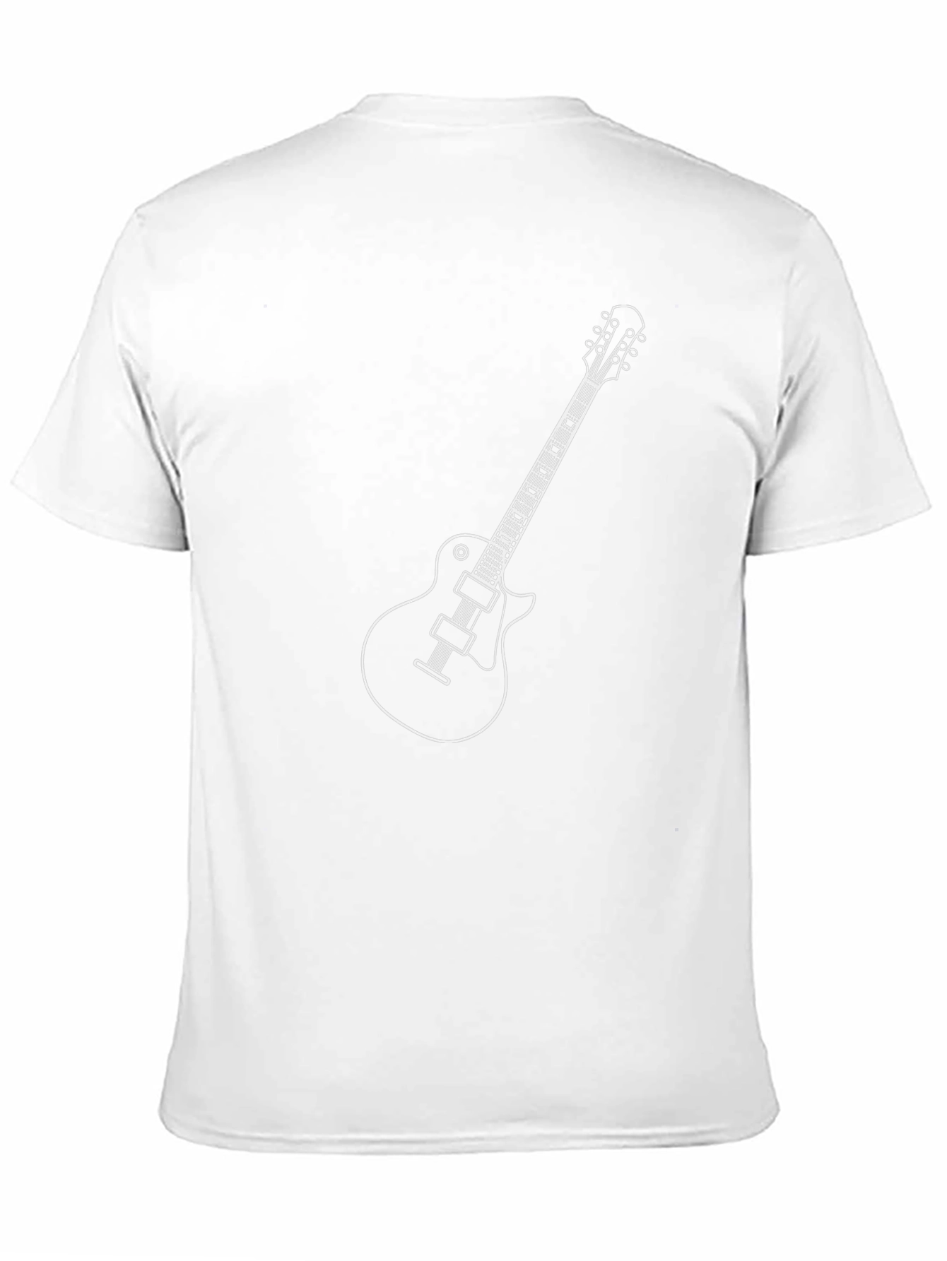 Electric Guitar Graphic Tee - Black Cotton T-Shirt