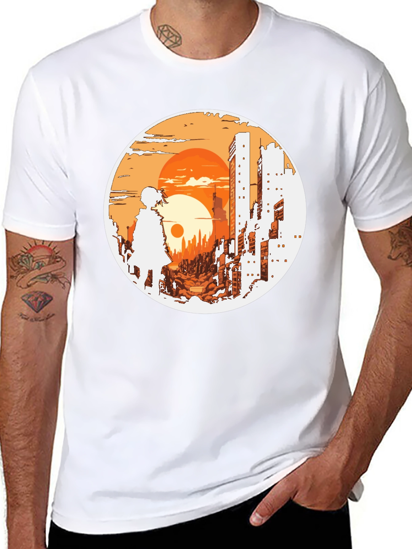 Urban Sunset Graphic T-Shirt