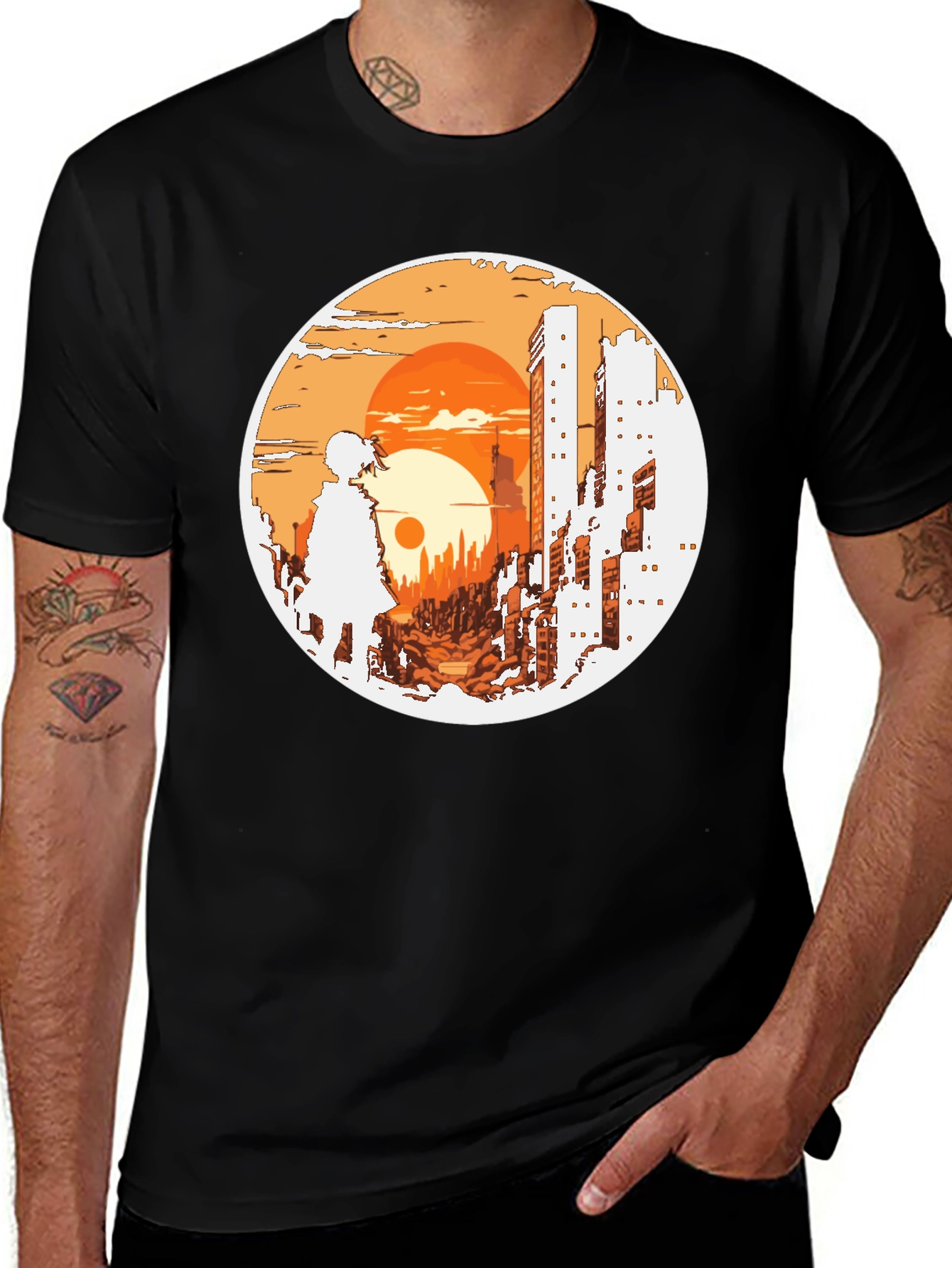 Urban Sunset Graphic T-Shirt