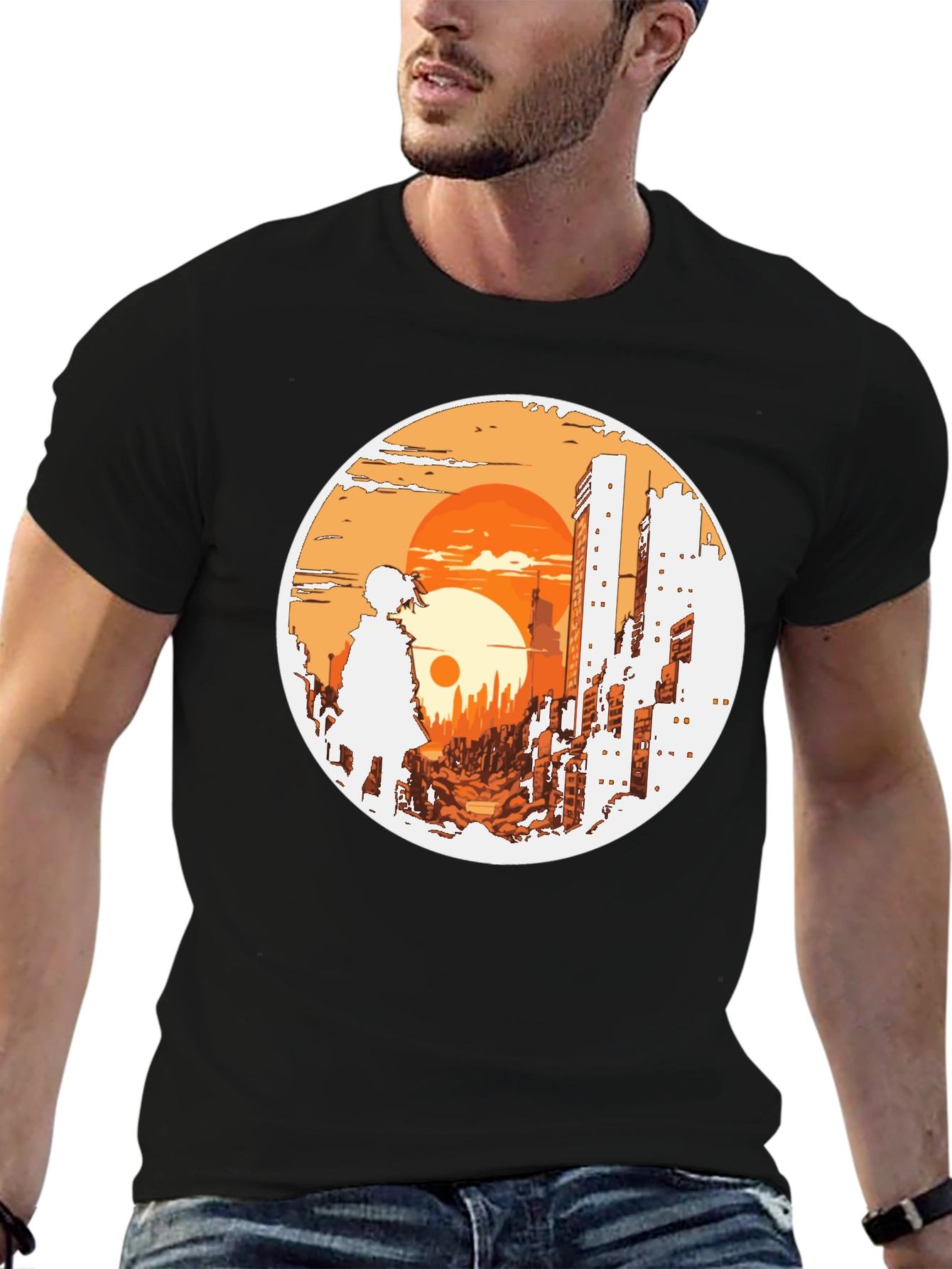 Urban Sunset Graphic T-Shirt